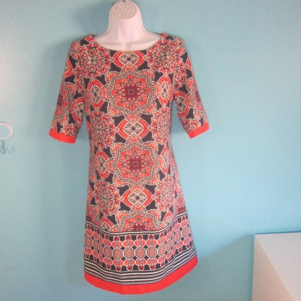 Other Eliza J Floral Print Dress in Navy & Red Size 8 Size M / US 6-8 / IT 42-44 - 7 Thumbnail