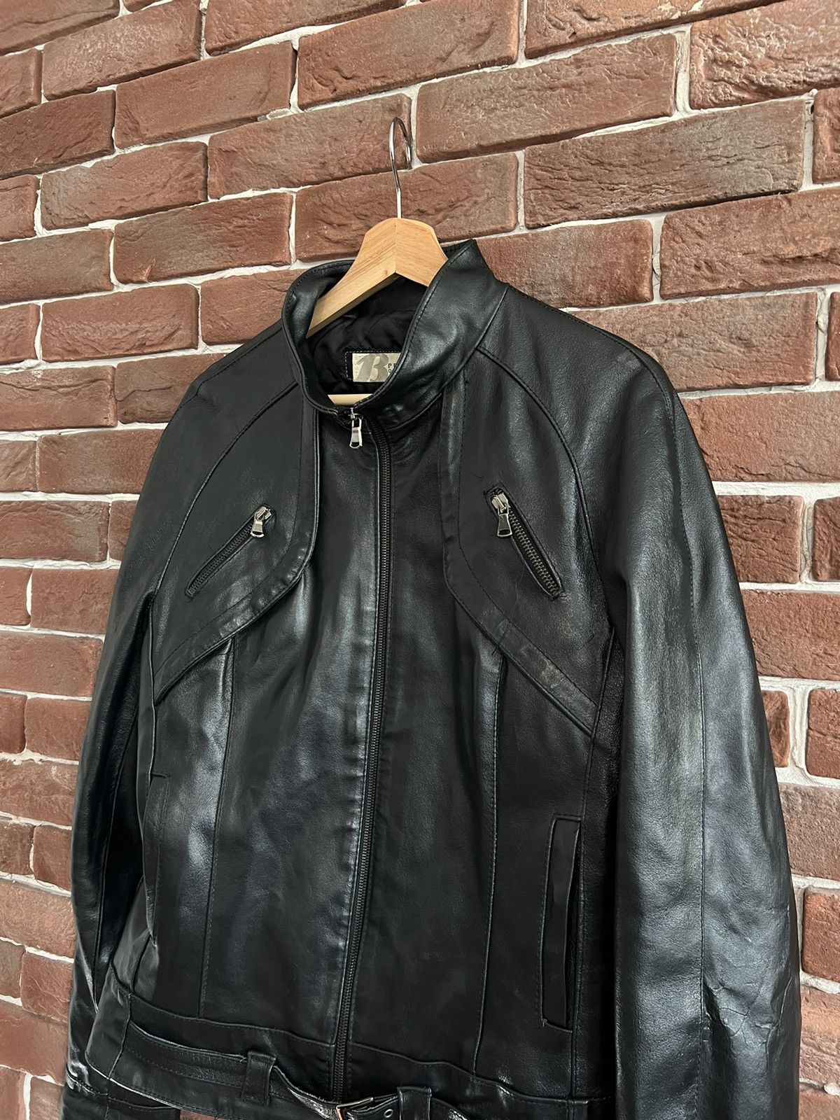 Leather Vintage Genuine Real Leather Jacket High Quality Rock Punk Size US M / EU 48-50 / 2 - 4 Thumbnail