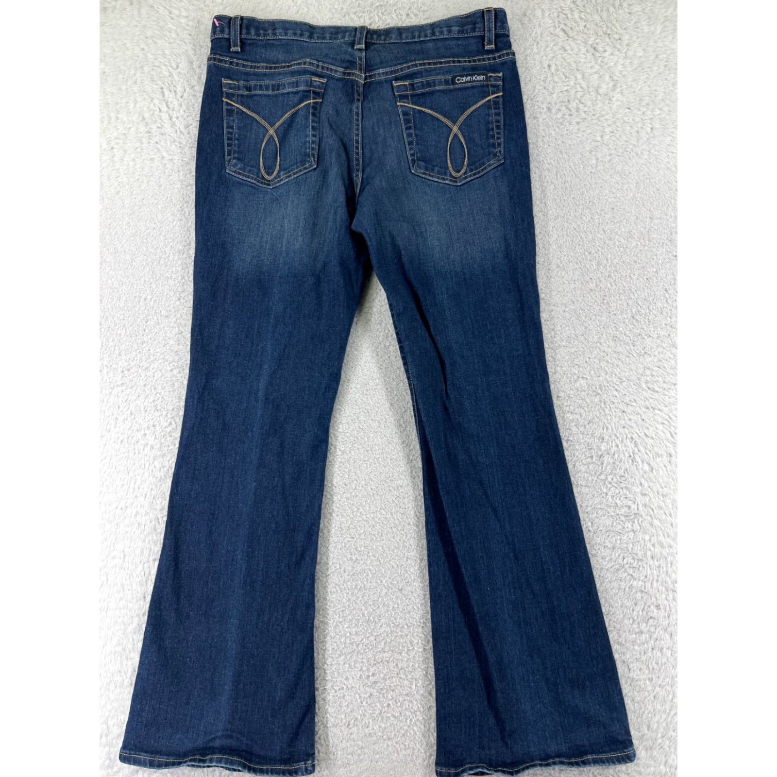 Calvin Klein Calvin Klein Jeans Women 12 Blue Denim Flared Mid Rise 30x30 Cotton Blend Womens Size 34" / US 12 / IT 48 - 2 Thumbnail