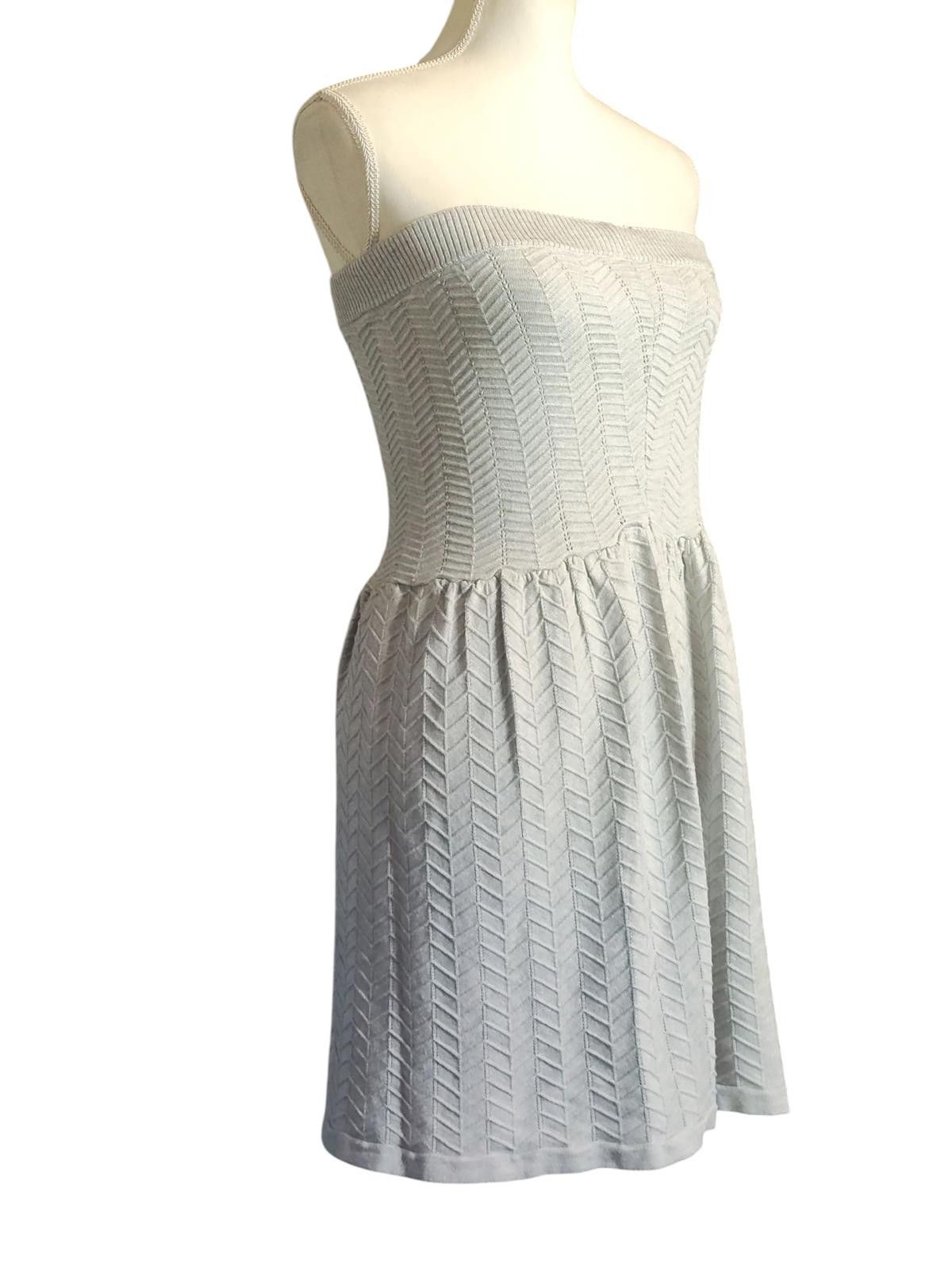 Express Express Women's Strapless Gray Knit Dress Size S / US 4 / IT 40 - 3 Thumbnail