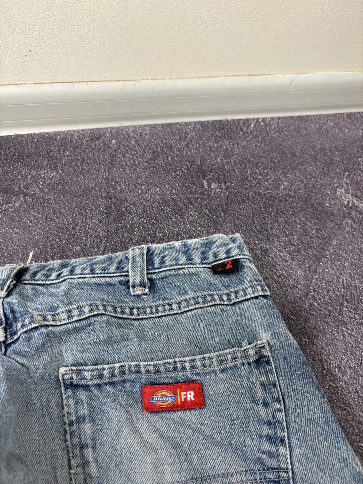 Dickies Vintage 90s Dickies Flame Resistant Faded Denim Baggy Jeans Size US 36 / EU 52 - 7 Thumbnail