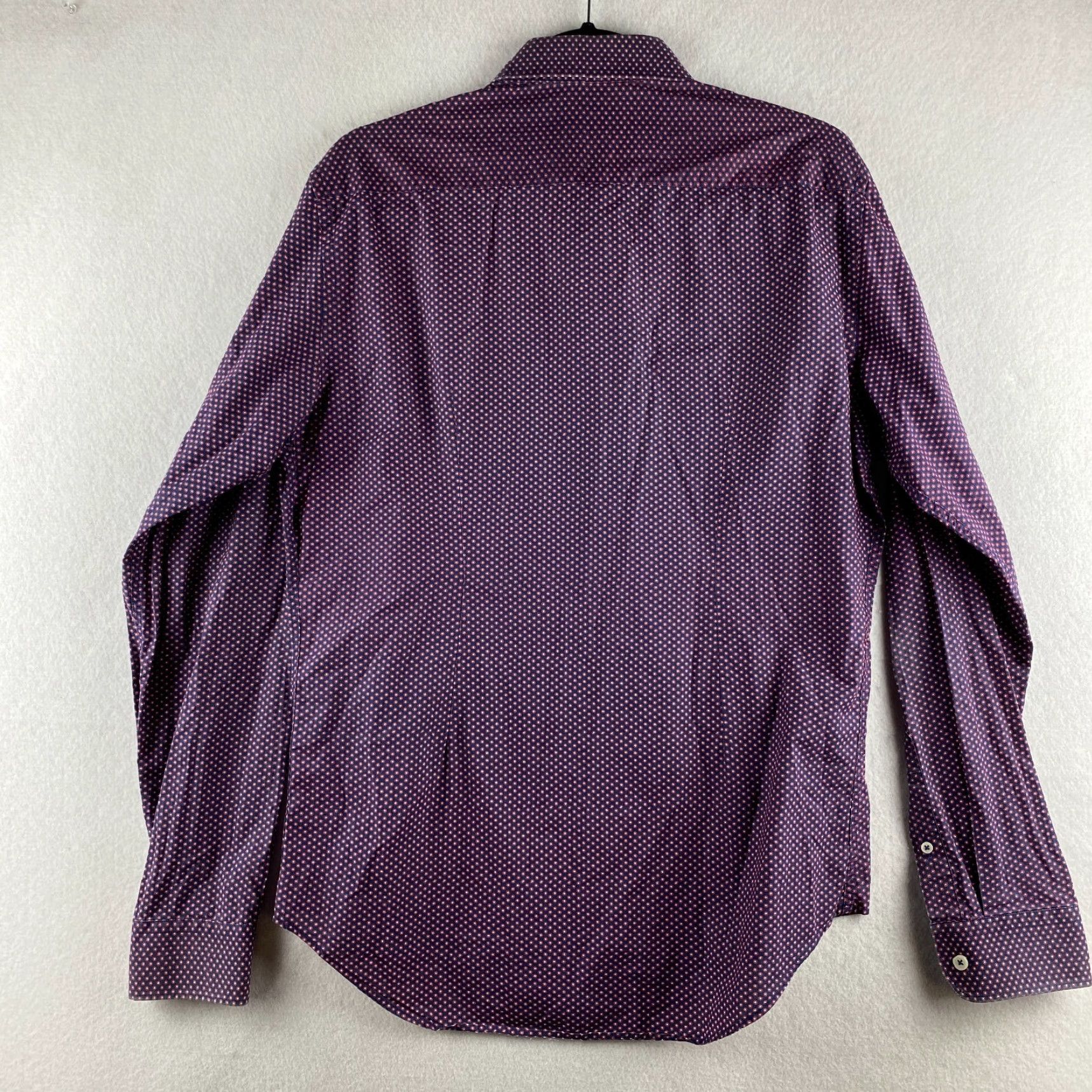 Zara Zara Shirt Mens L Purple Button Up Slim Fit Long Sleeve Collared Dotted Modern Casual Shirt Size US L / EU 52-54 / 3 - 7 Thumbnail