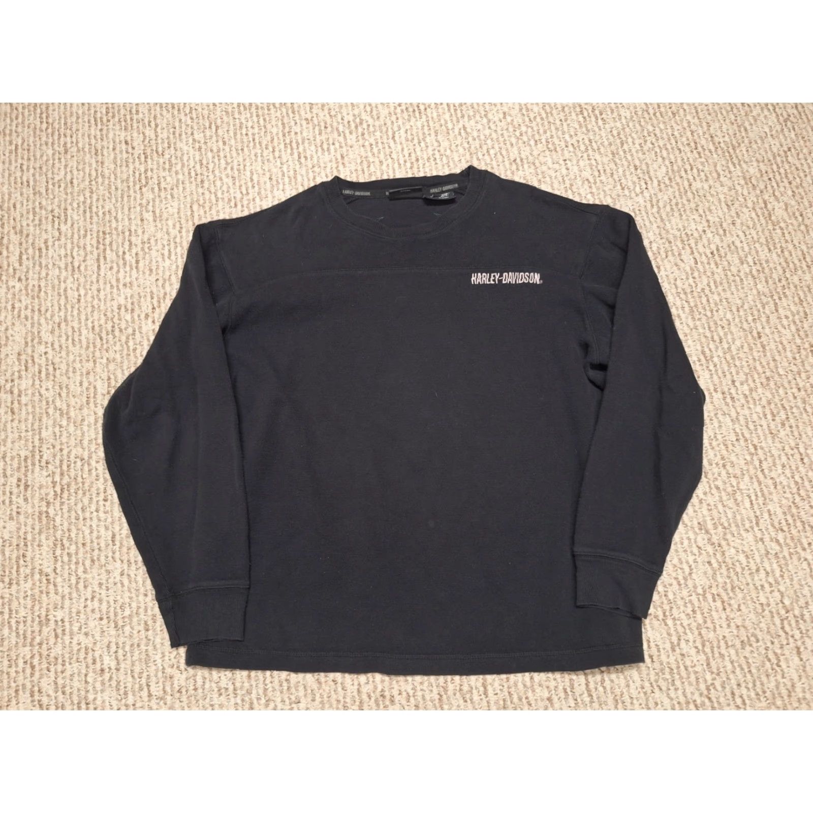 Harley Davidson Harley-Davidson Biker Motorcycles Thermal Embroidered Sword Tribal Shirt XL Black Men Long Sleeve Round Neck Pullover Knitted Sweater Casual Size US XL / EU 56 / 4 - 3 Thumbnail