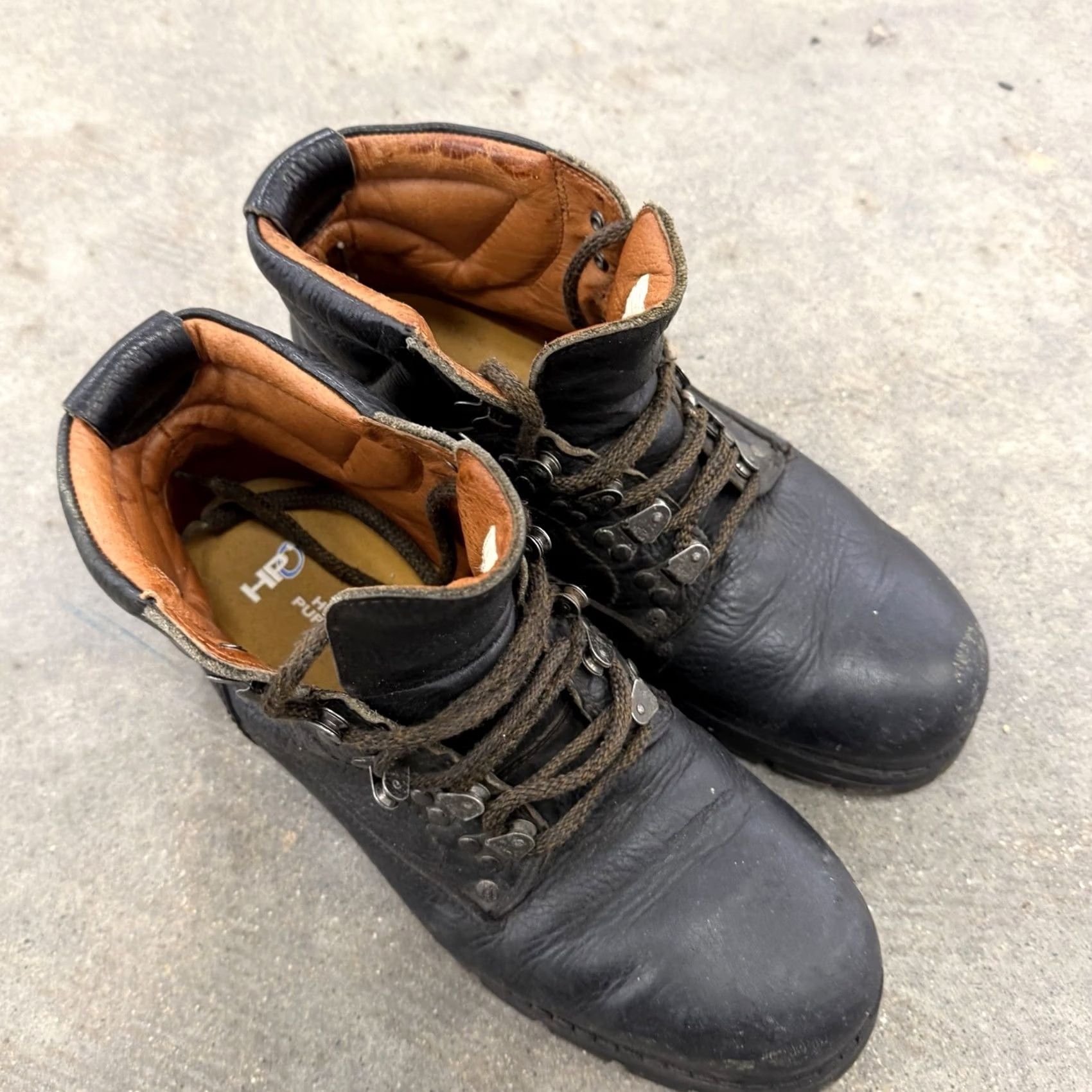 Hush Puppies VINTAGE Hush Puppies Boots Leather Black Moto Mens 12 M Combat Leather USA Mens Size US 12 / EU 45 - 3 Thumbnail