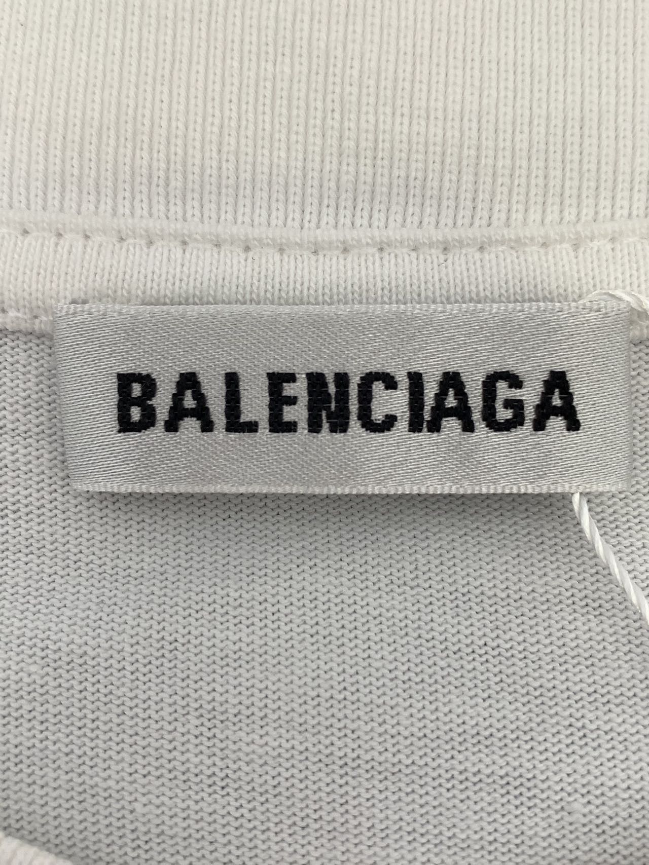 Balenciaga Balenciaga Cotton Crew Neck Regular Fit T-shirt K26WX Size S / US 4 / IT 40 - 5 Thumbnail