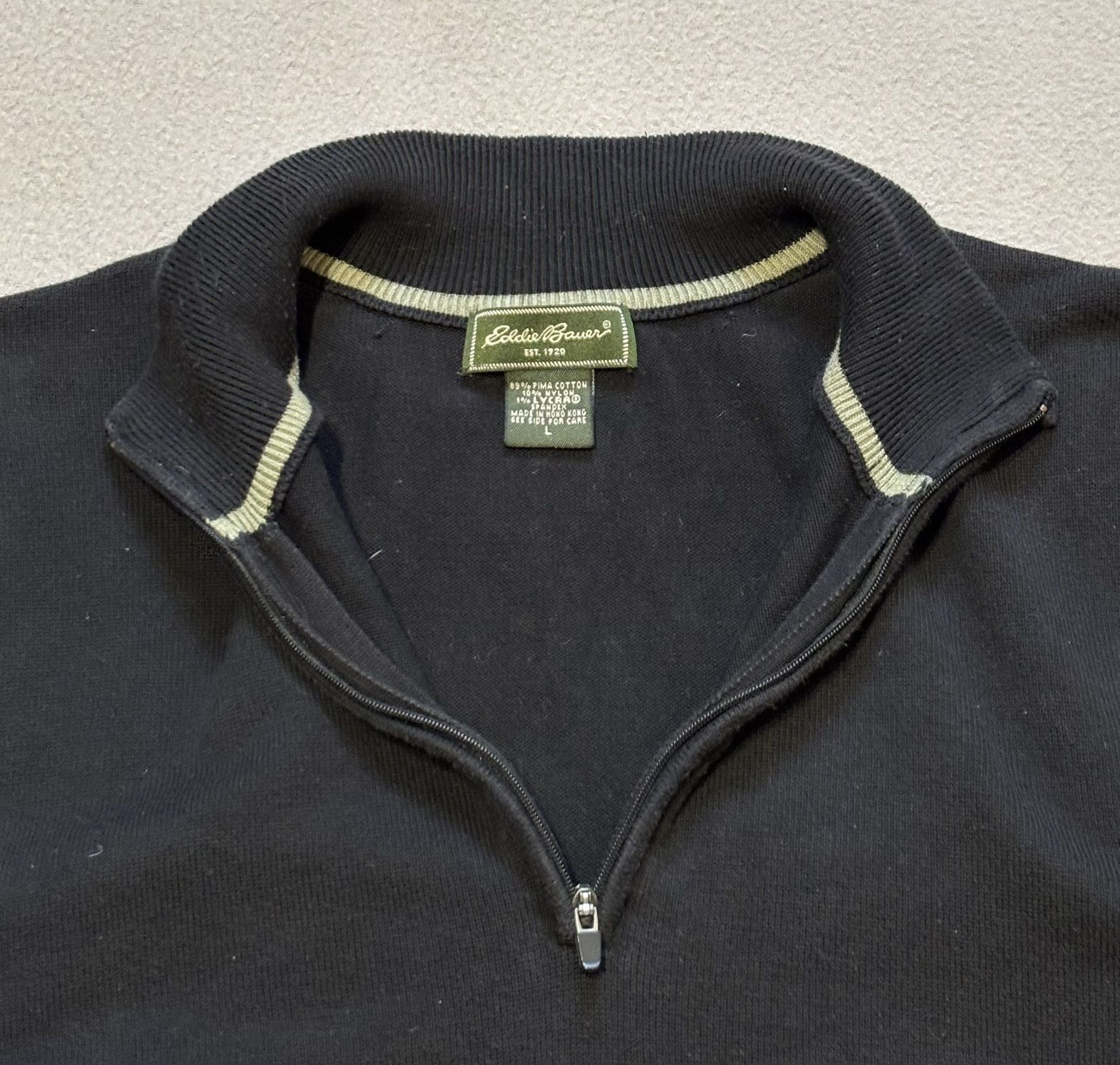 Eddie Bauer Eddie Bauer 1/4 zip sweater Black Large Size US L / EU 52-54 / 3 - 14 Thumbnail
