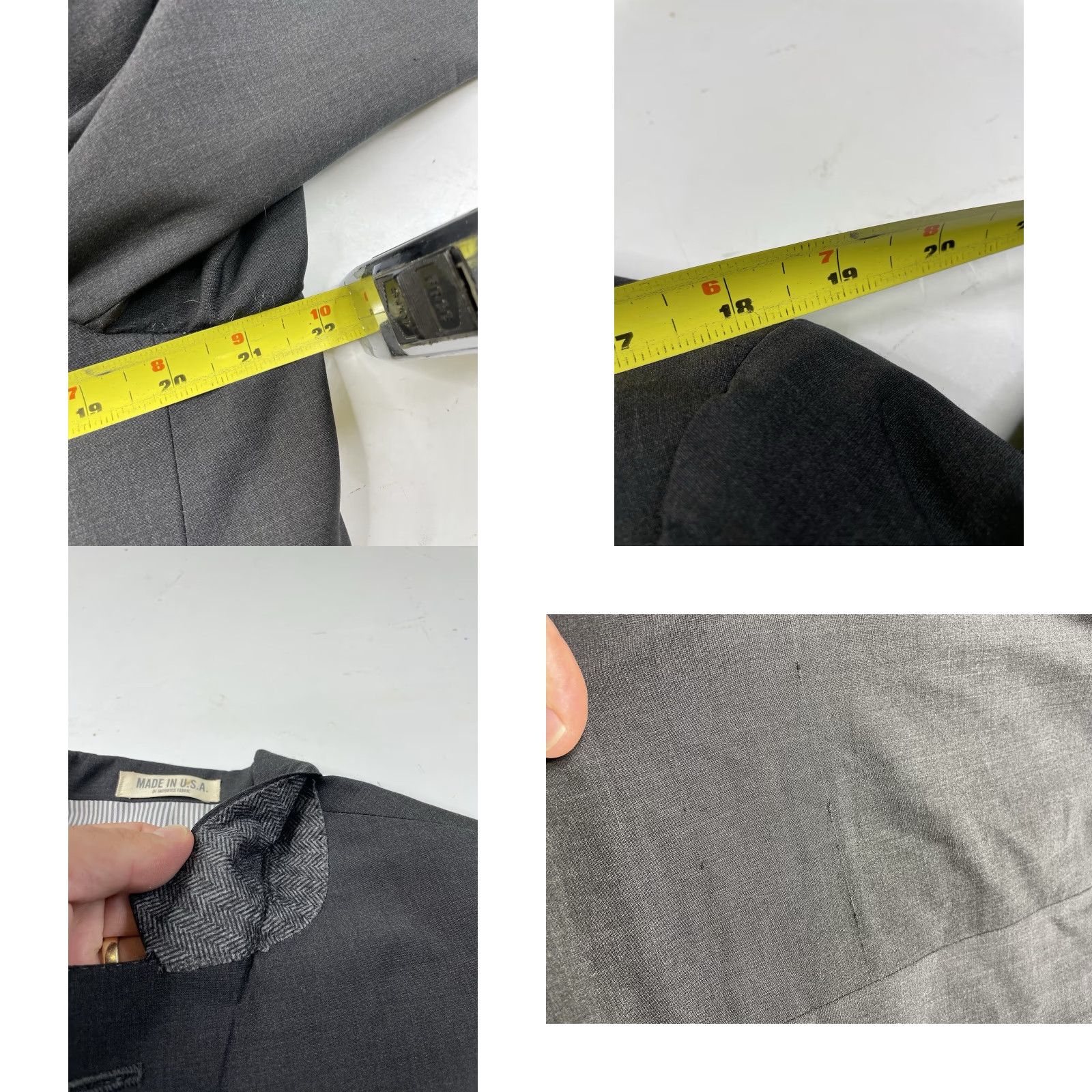 Todd Snyder Todd Snyder Blazer Jacket Mens 42R Wool Blend Mayfair Fit Gray Single-Breasted 4-Button Double-Vented Sports Coat Size 42R - 8 Thumbnail