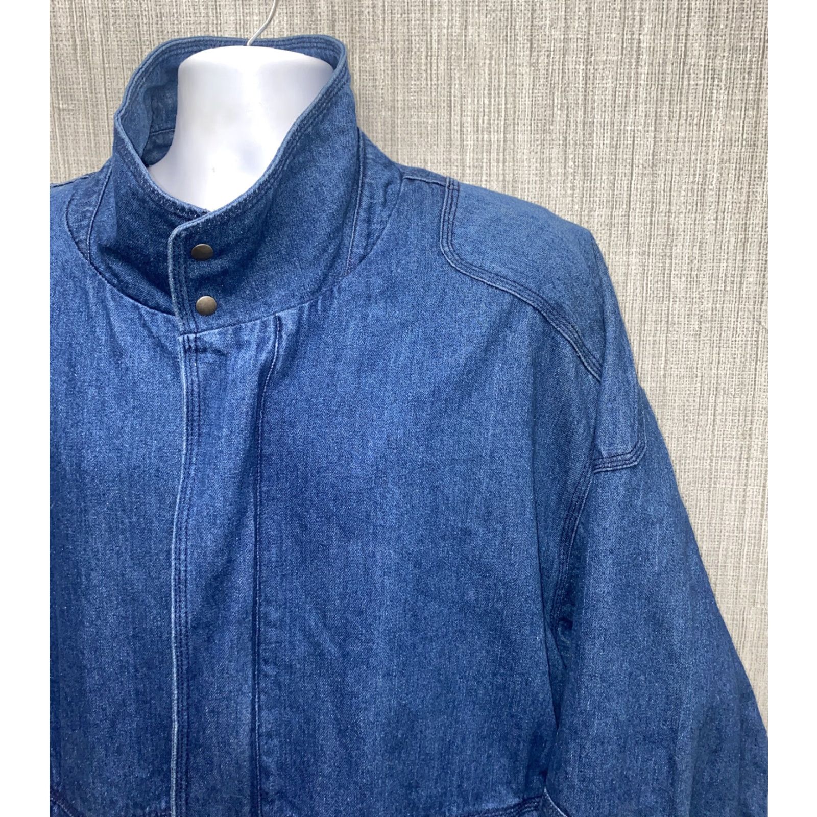 Members Only Members Only Express Mens Denim Jacket Blue Cotton Full Zip 2XT Big & Tall Jean Jacket Casual Men Size US XXL / EU 58 / 5 - 2 Thumbnail