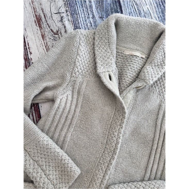Prana Prana Light Gray Knit Wool Blend Long Cardigan Size S / US 4 / IT 40 - 3 Thumbnail