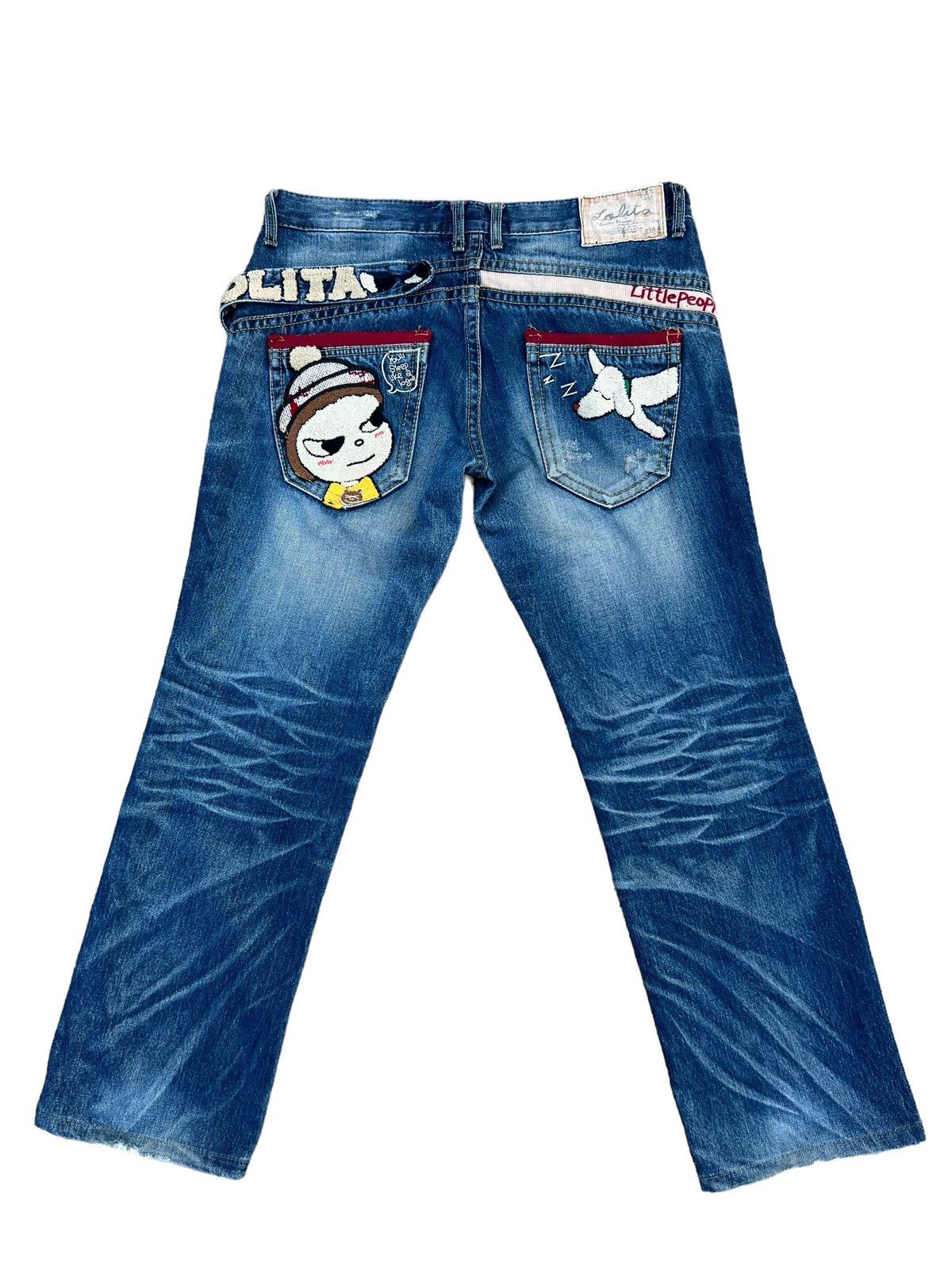 Japanese Brand RARE! Yoshitomo Nara Lolita Vintage Denim Jeans Size US 32 / EU 48 - 12 Thumbnail