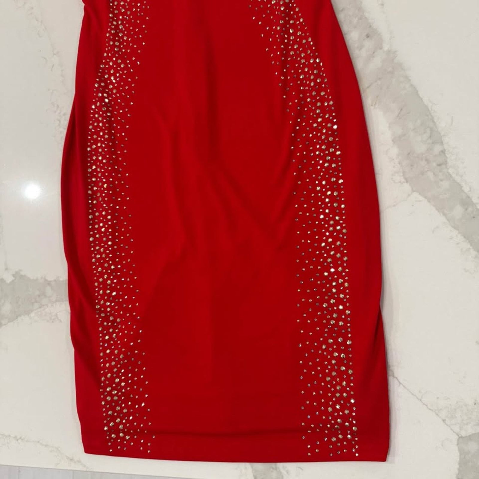 Calvin Klein Calvin Klein NWT Silver Studded Panel Sheath Dress Womens 4 Size S / US 4 / IT 40 - 2 Thumbnail