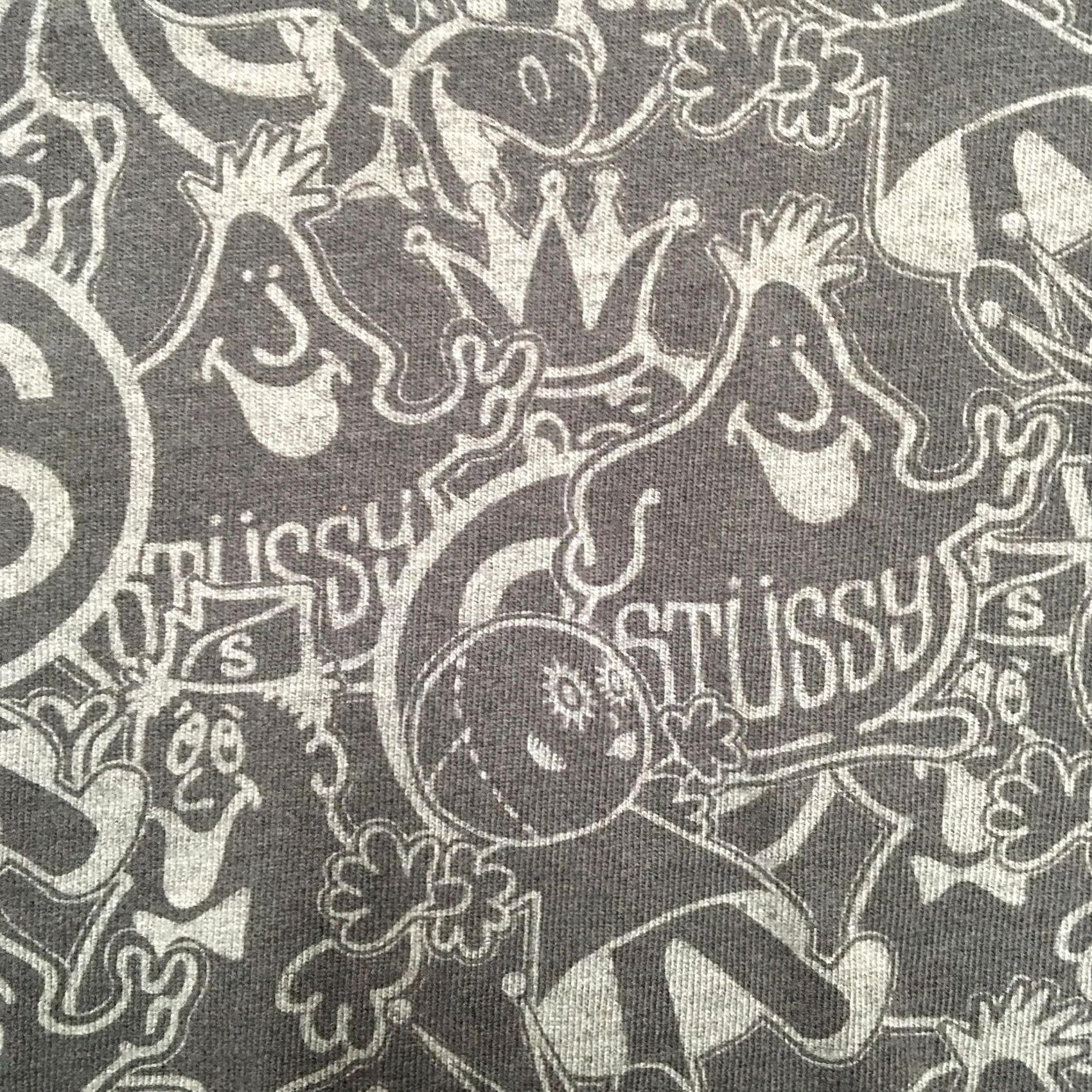Vintage Stussy Shirt Mens Large Black All Over Graphic Print Tee Streetwear 2000s Skate Crew Neck Short Sleeve Womens? Size US L / EU 52-54 / 3 - 2 Thumbnail