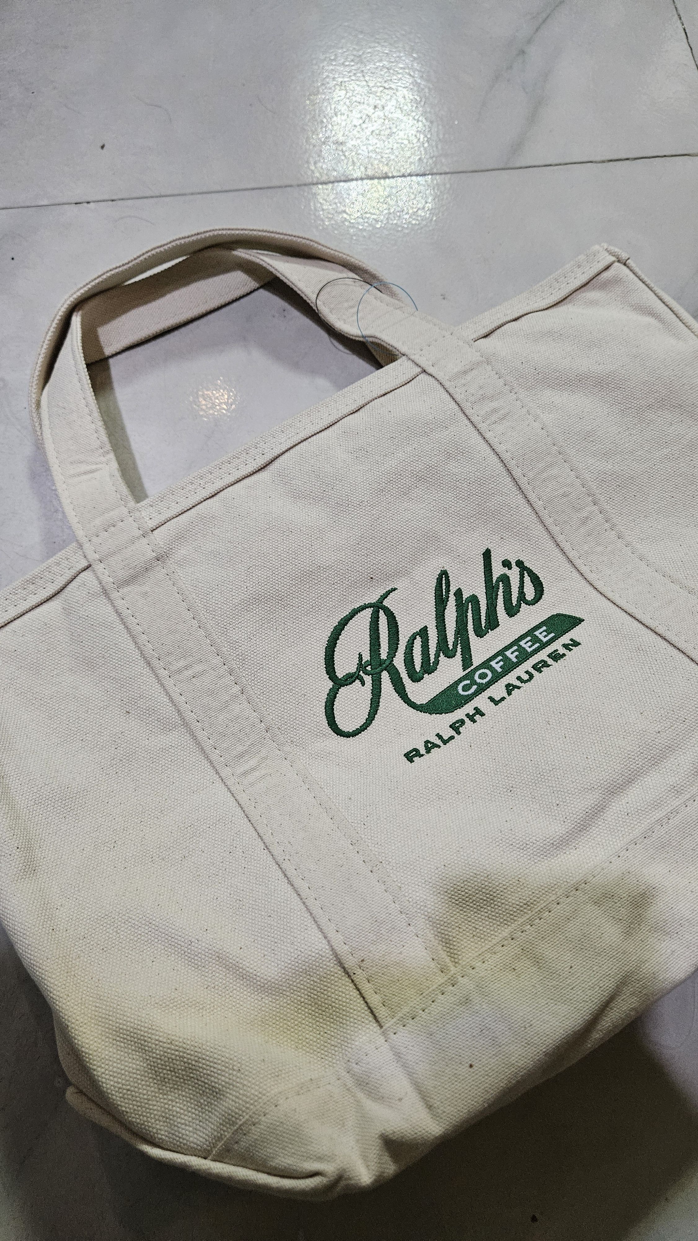 Polo Ralph Lauren NWOT Polo Ralph Lauren Coffee Canvas Tote Bag Neutral Size 26 - 5 Thumbnail