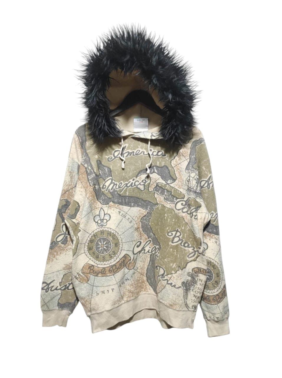 Bugle Boy Vintage Bugle boy MAP Fur hoodie ifsix LGB style Size US L / EU 52-54 / 3 - 1 Thumbnail