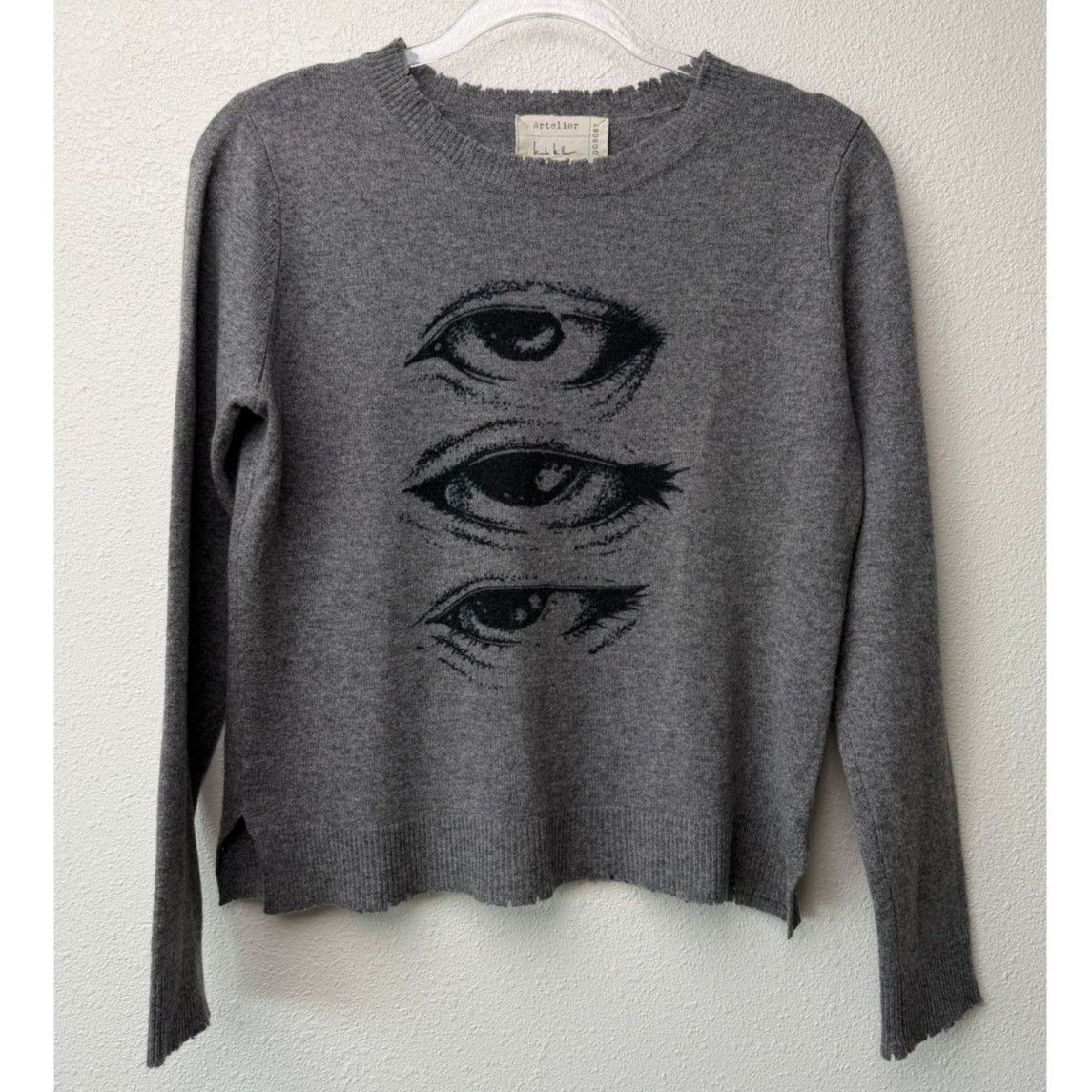 Other Artelier Nicole Miller Cashmere Eye Sweater Women P Gray Size S / US 4 / IT 40 - 4 Thumbnail