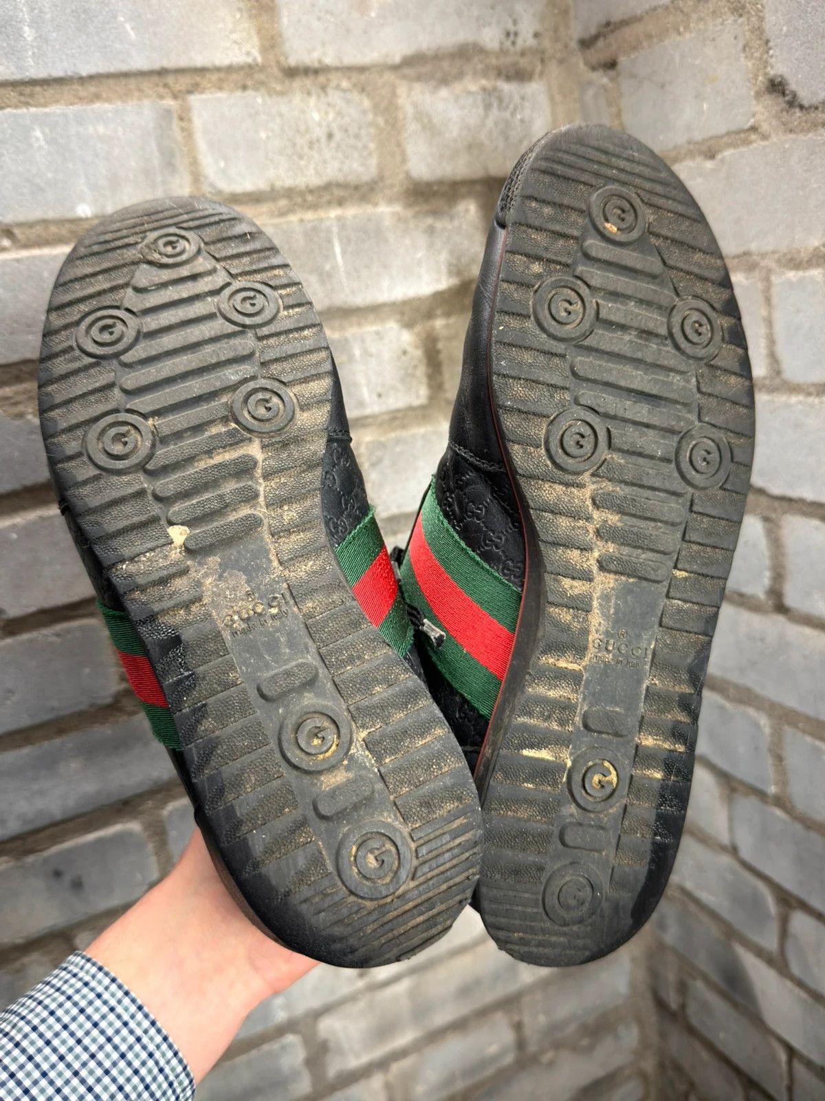 Gucci Gucci low leather sneakers monogram vintage Size US 9 / EU 42 - 8 Thumbnail