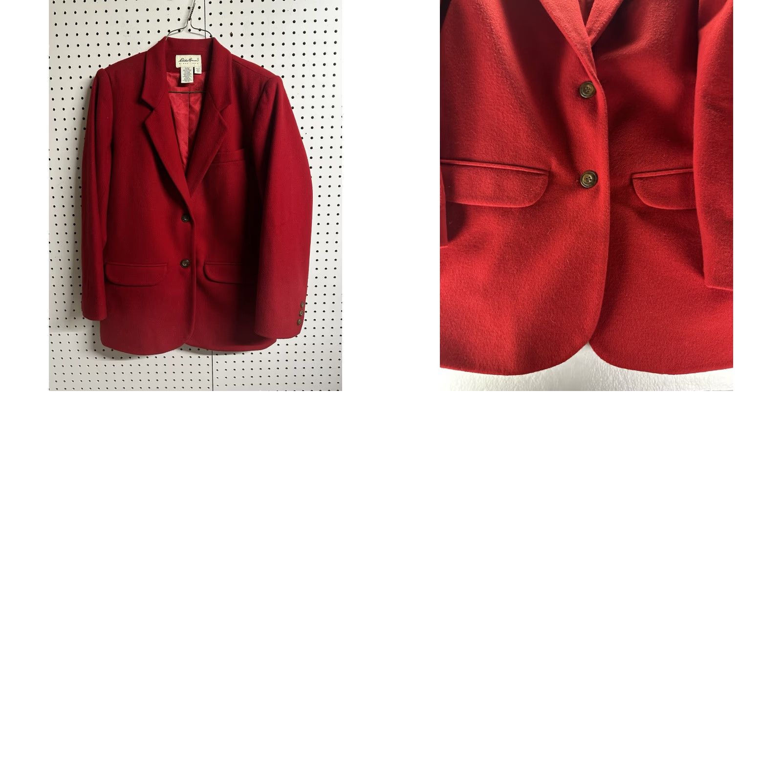 Eddie Bauer VINTAGE Eddie Bauer Blazer Womens Medium Red Wool Blend Jacket Size M / US 6-8 / IT 42-44 - 10 Thumbnail