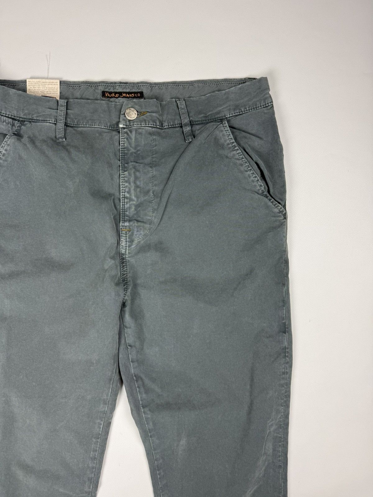 Nudie Jeans BNWT! Nudie Jeans Khaki Slim Concreted Chino Pants Trousers Size US 32 / EU 48 - 7 Thumbnail
