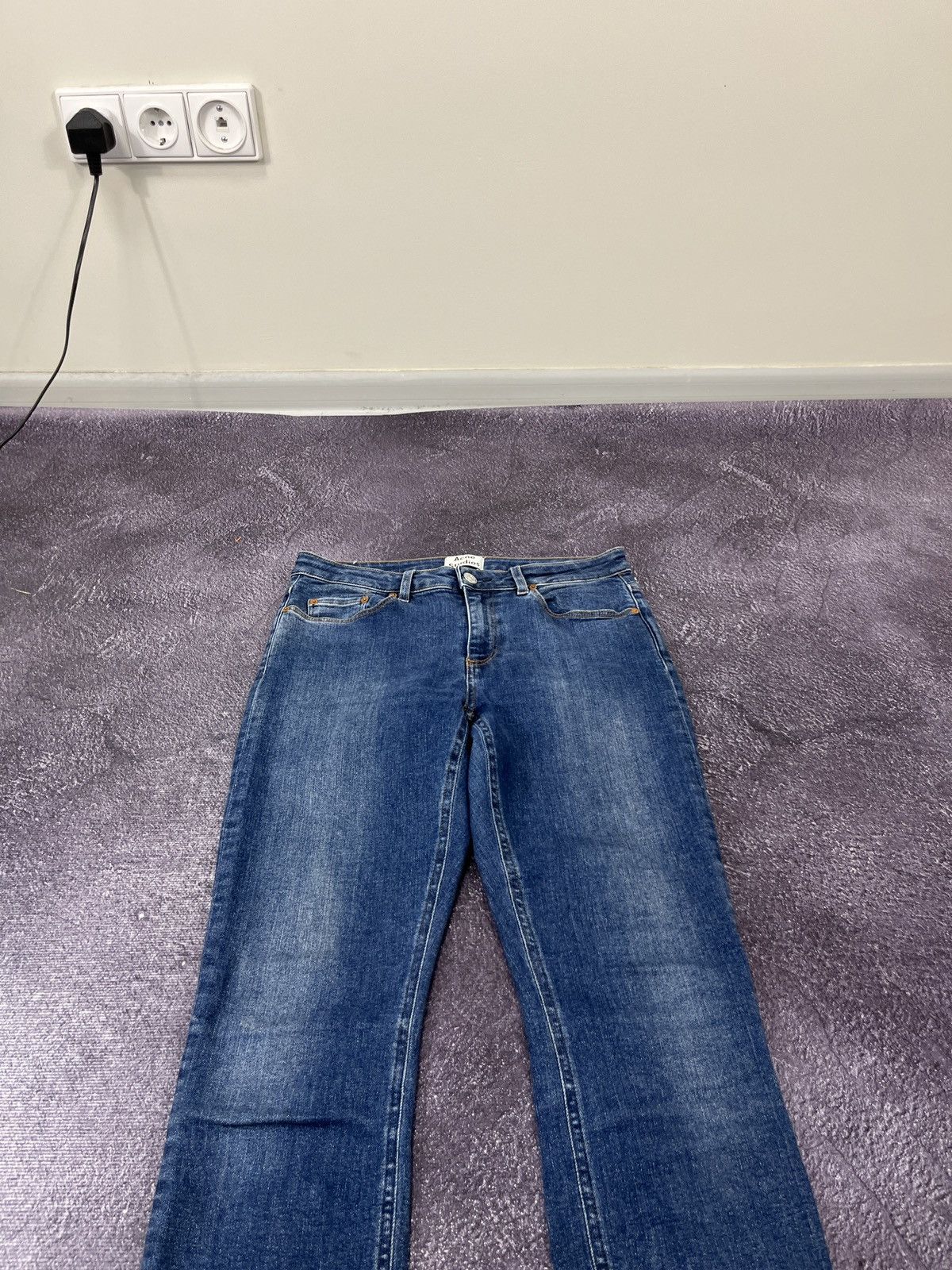 Acne Studios Acne Studios Skin 5 Dark VTG Blue Luxury Women’s Denim Jeans Size 28" / US 6 / IT 42 - 3 Thumbnail
