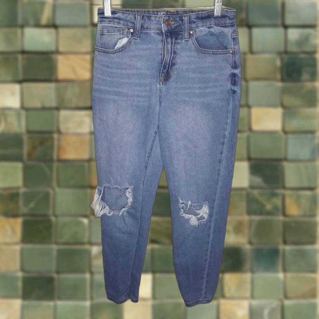 Vintage No Boundaries Jeans Women Skinny High Rise Ripped Blue Size 5 26" Waist 27" Inseam Size 27" / US 4 / IT 40 - 1 Thumbnail