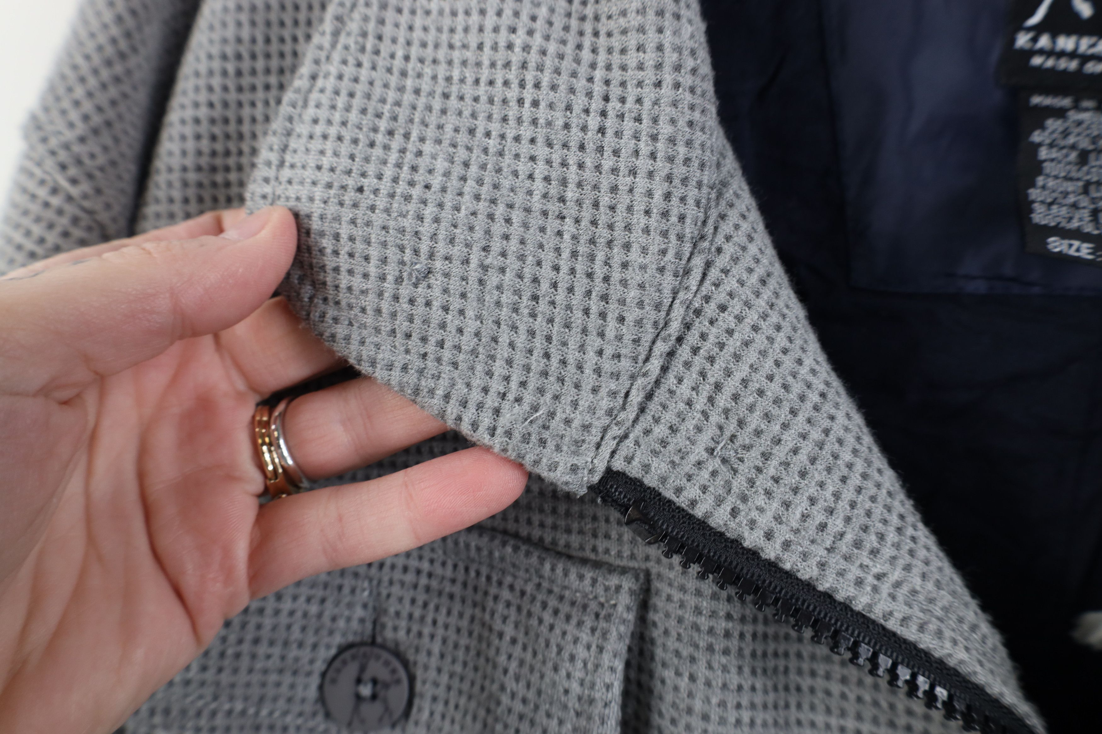 Vintage Y2K Streetwear Knit Military Style Full Zip Jacket Gray Size US XXL / EU 58 / 5 - 5 Thumbnail