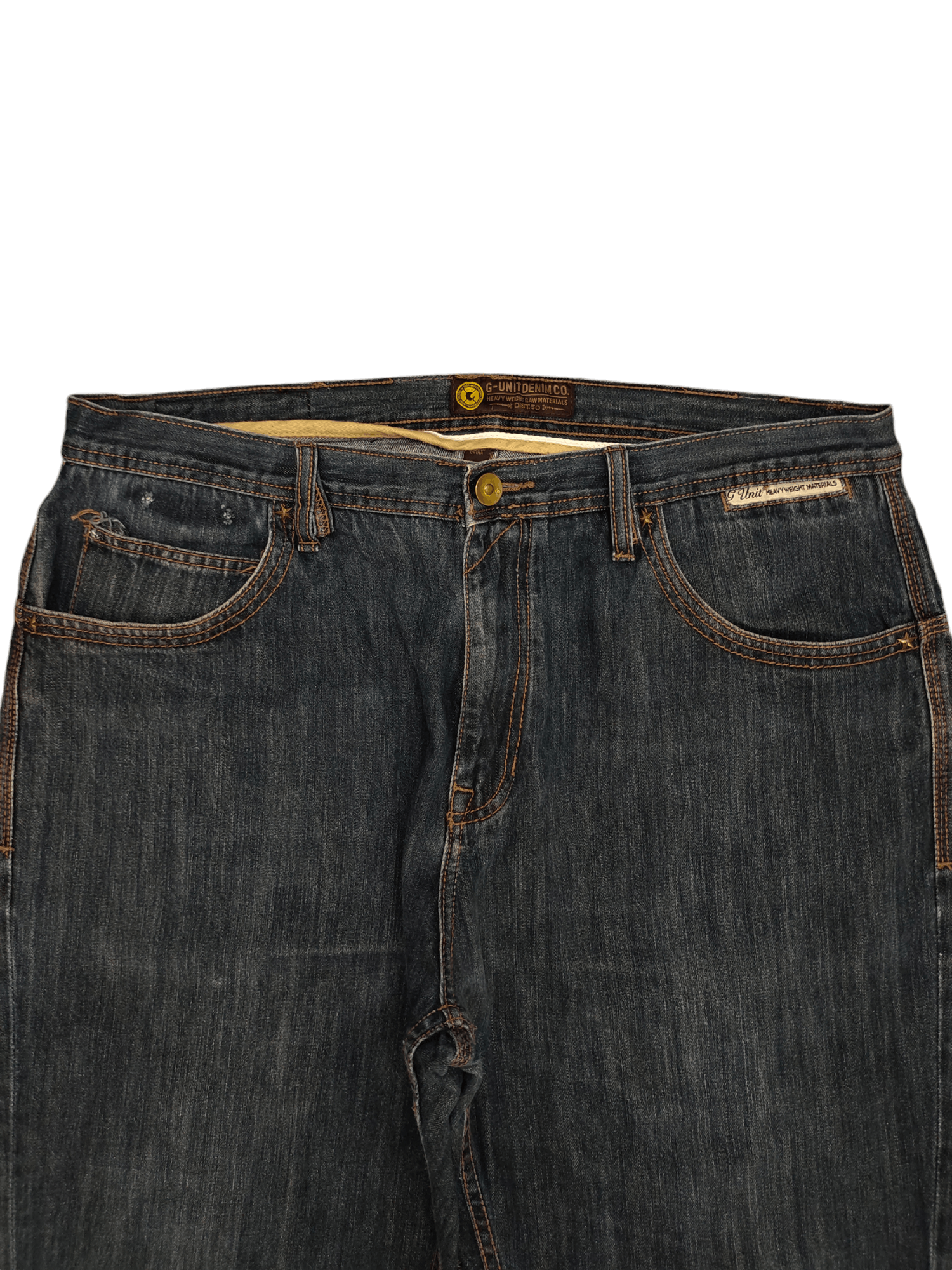 Ecko Unltd. Baggy Jeans G-Unit Medal Embroidered Denim Wide Leg Jnco Y2k Size US 38 / EU 54 - 3 Thumbnail