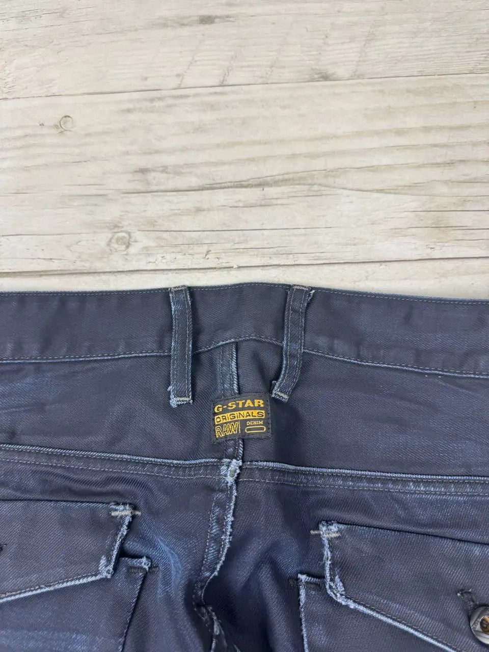 G-Star Vintage G Star Raw Big Logo Cargo Denim Jeans Pants Y2K 90s Size US 33 - 18 Thumbnail