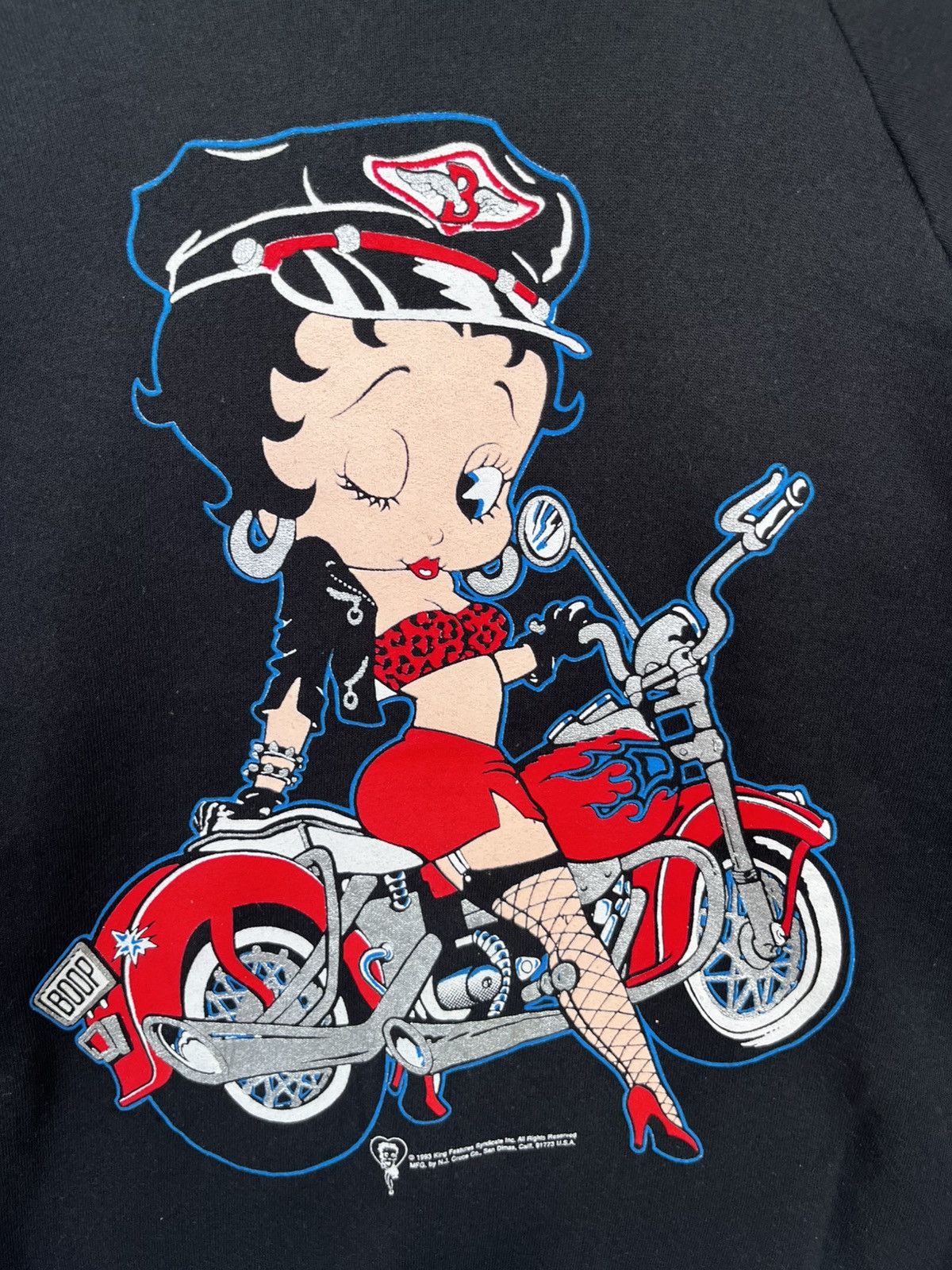 Vintage Vintage 1993 Betty Boop X Harley Davidson Sweatshirt Size US L / EU 52-54 / 3 - 3 Thumbnail