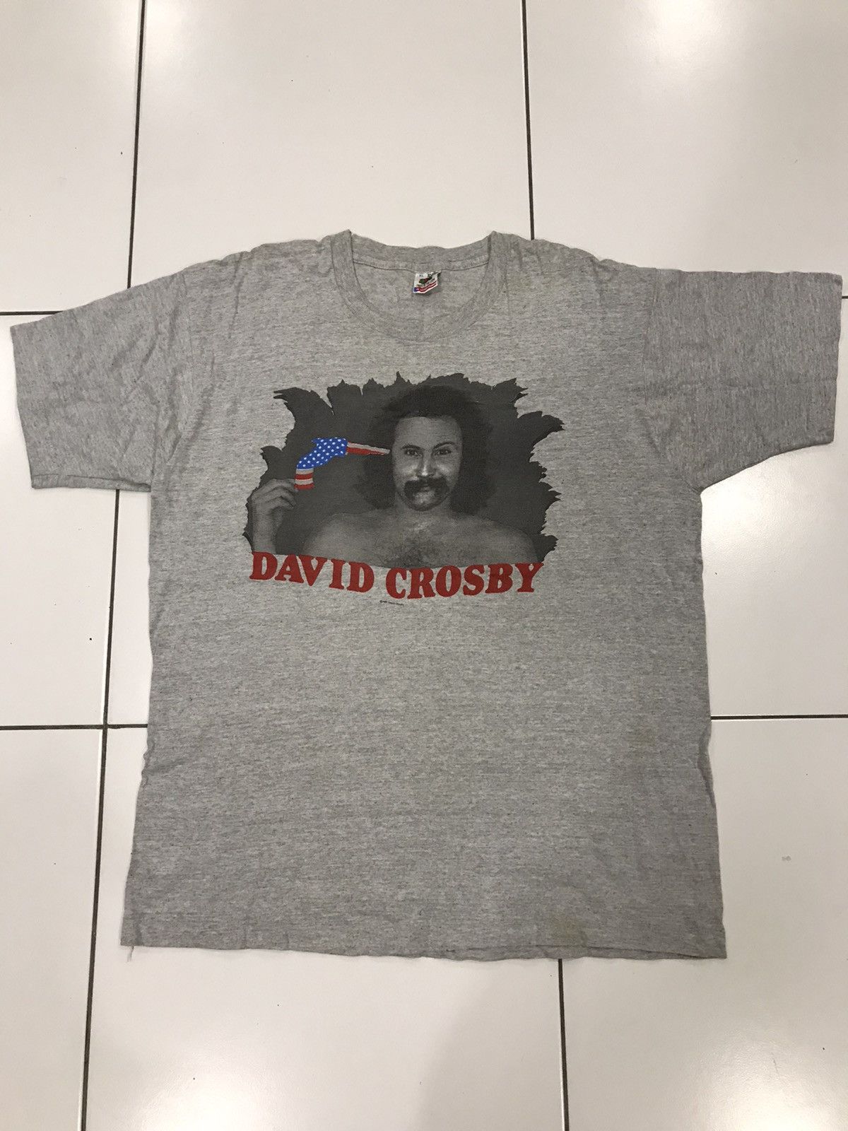 Fruit Of The Loom × Vintage David Crosby 1989 Size US XL / EU 56 / 4 - 1 Thumbnail