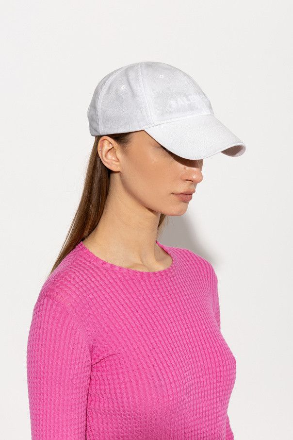 Balenciaga o1in1g1024 Size : S / Logo Front Cap in Light Grey Size ONE SIZE - 2 Thumbnail