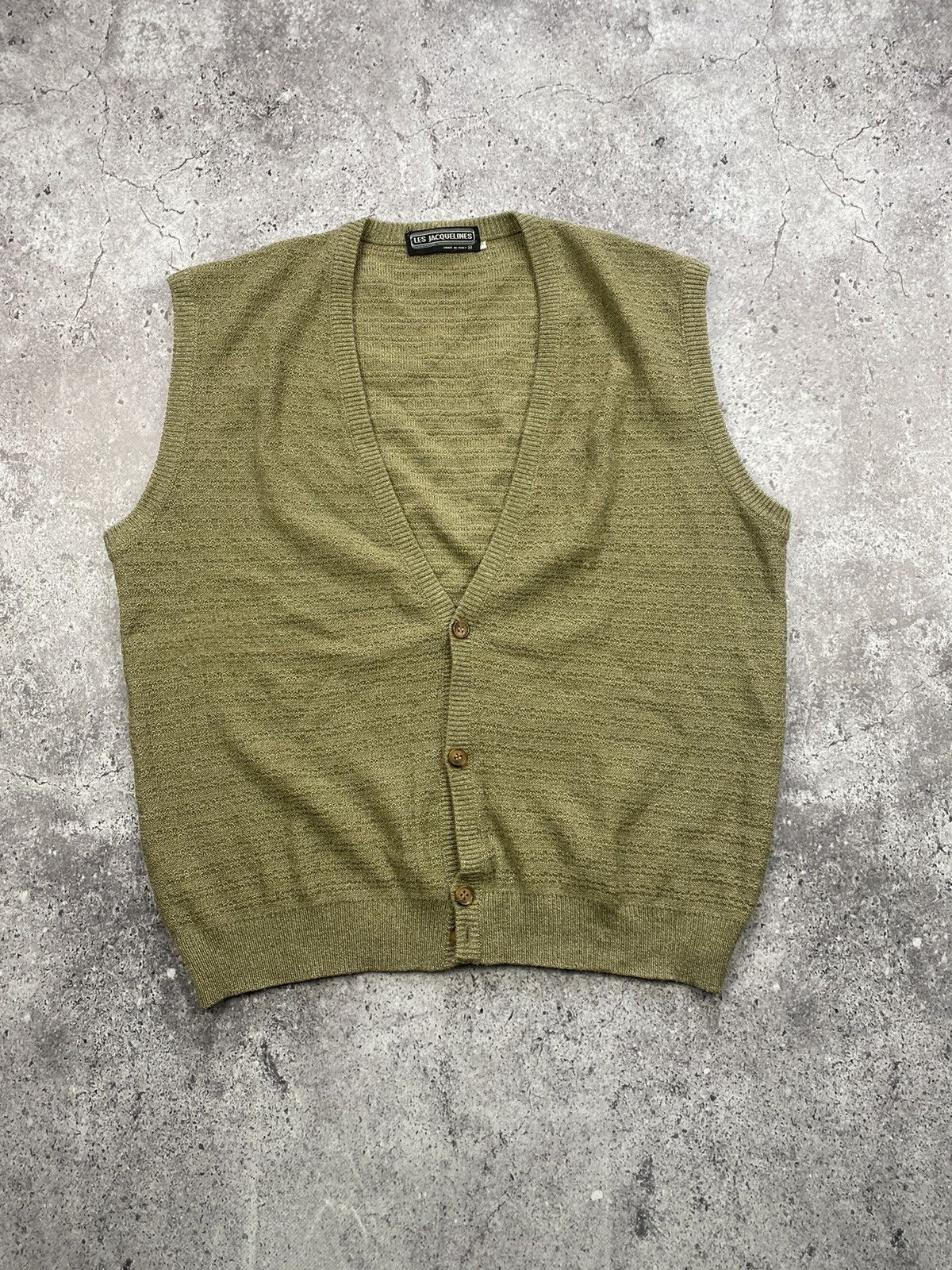 Vintage 80s Vintage Les Jacquelines Italian knit vest Size US S / EU 44-46 / 1 - 1 Thumbnail