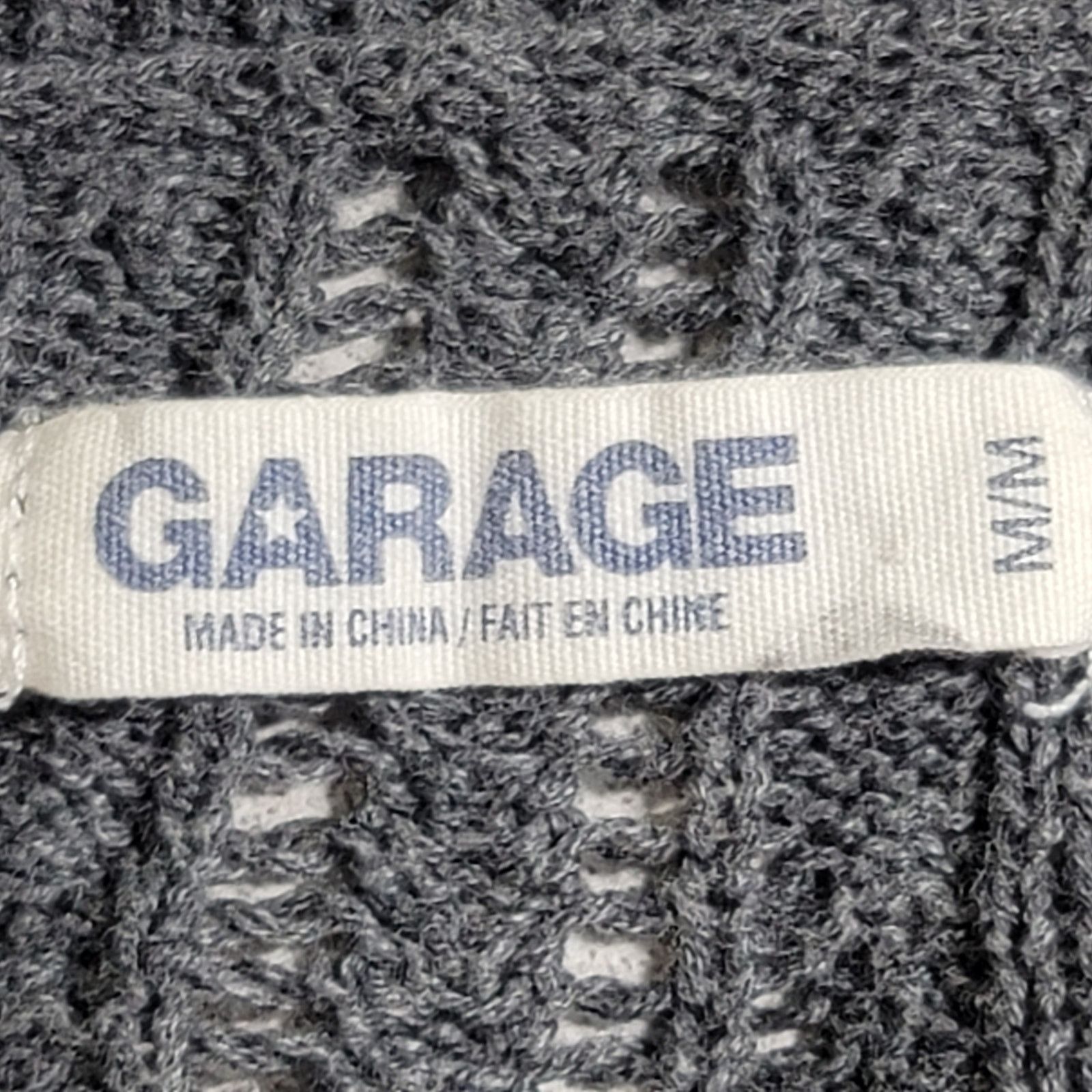 Other Garage Gray Charcoal Open Knit Capped Sleeve Sweater Top M Size M / US 6-8 / IT 42-44 - 4 Thumbnail