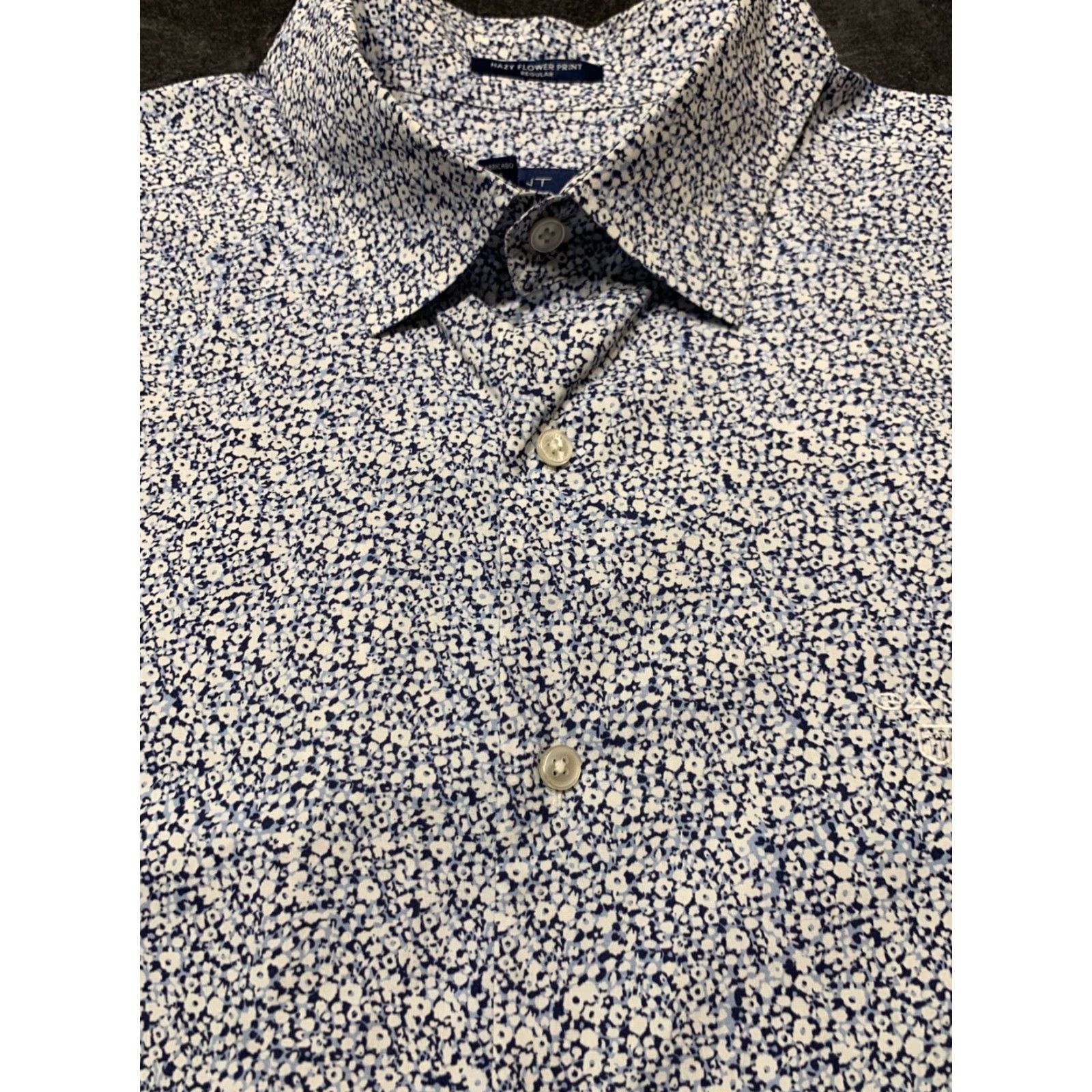 Gant GANT Blue Floral Long Sleeve Button-Up Shirt XL Mens Size US XL / EU 56 / 4 - 4 Thumbnail