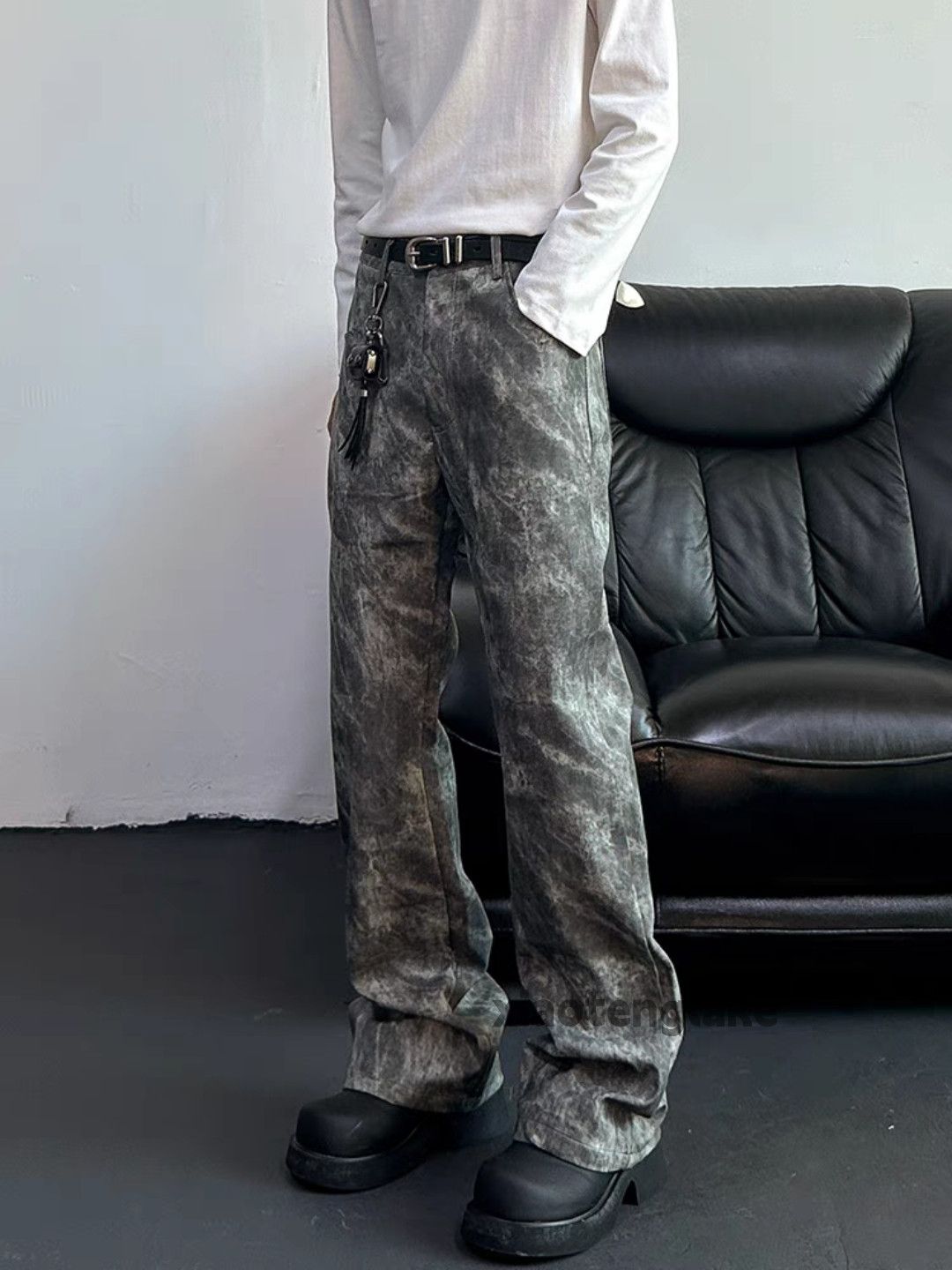 Designer × Japanese Brand × Vintage washed faded cleanfit yuppie bootcut pattern pants Size US 28 / EU 44 - 5 Thumbnail