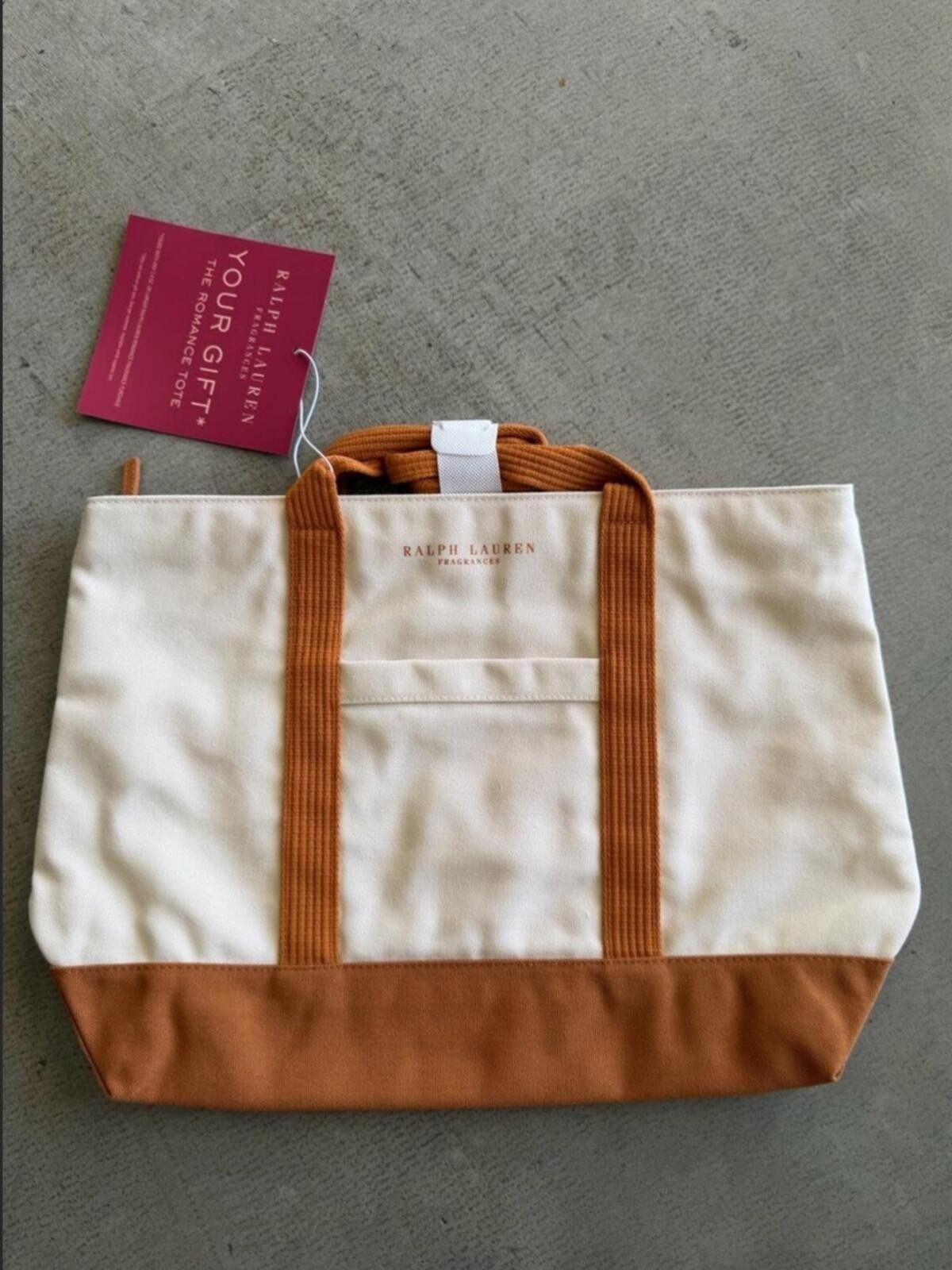 Polo Ralph Lauren Ralph Lauren / Canvas Shopping Tote Bag / Cream Brown Size ONE SIZE - 5 Thumbnail