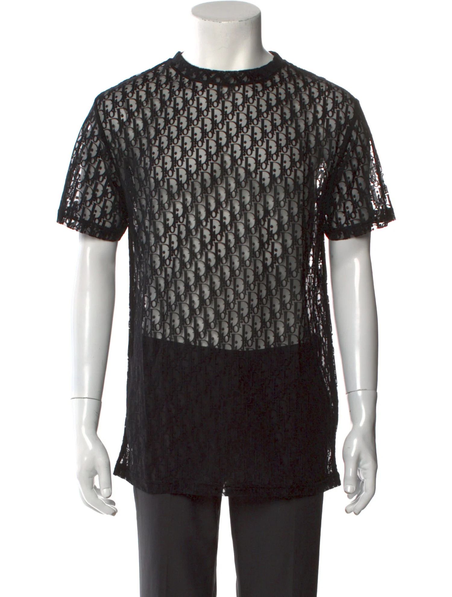 Dior Oblique Logo Sheer Transparent Mesh See Through Shirt XS Size US XS / EU 42 / 0 - 8 Thumbnail