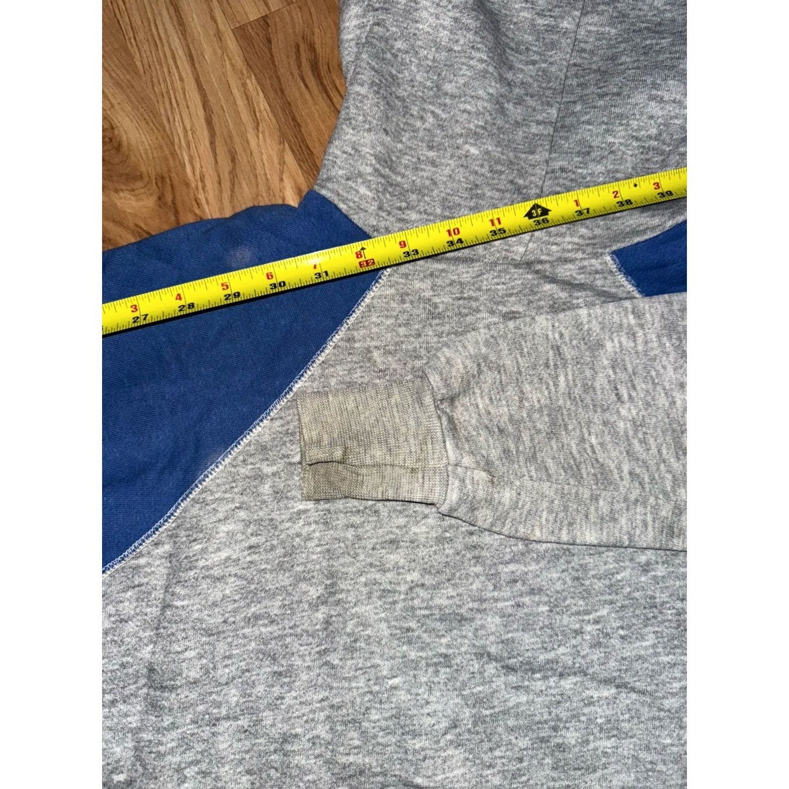 Vintage VINTAGE 70s 80s Hoodie Pullover Size XL Grey Blue Soft GUC Size US XL / EU 56 / 4 - 7 Thumbnail