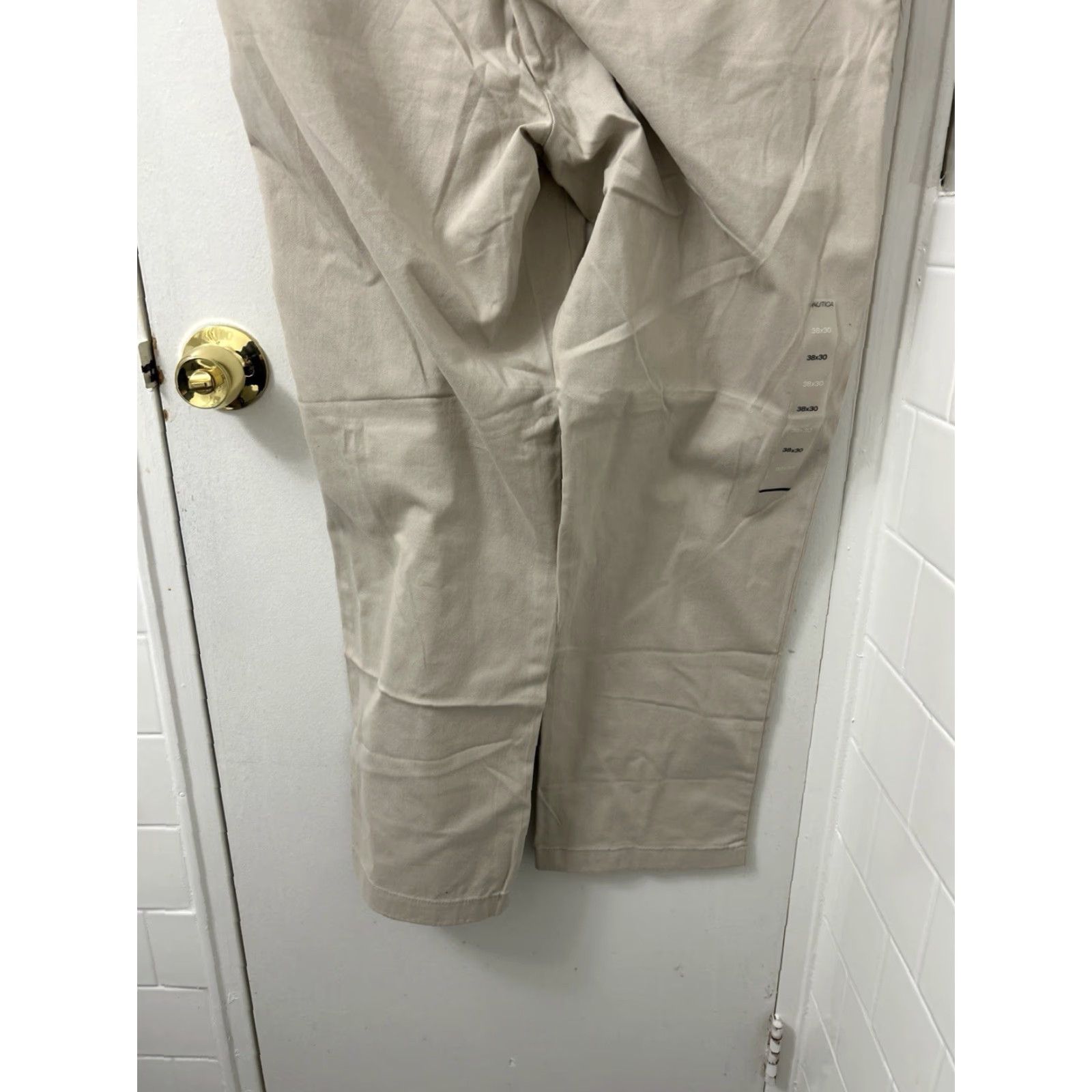 Nautica Nautica Clipper Pants Mens 38x30 Khaki Classic Fit Stretch Trousers bequem? Size US 38 / EU 54 - 3 Thumbnail
