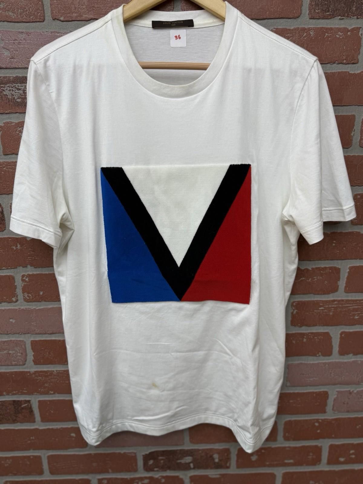 Louis Vuitton Louis Vuitton White T-Shirt With Yellow 