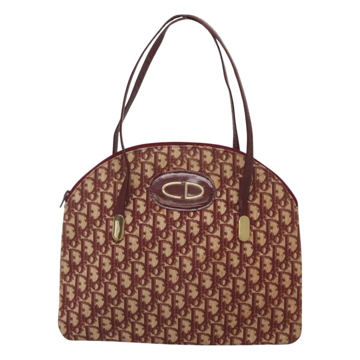 Dior DIOR Trotter Canvas Shoulder Bag Red Gold Size ONE SIZE - 2 Thumbnail