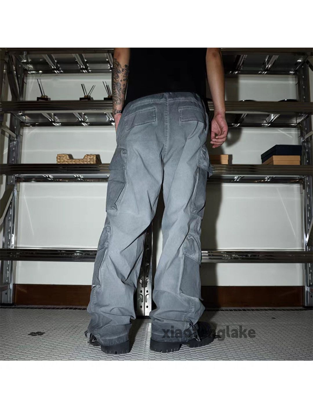 Vintage xtl washed faded utility loose baggy hiphop cargo pants Size US 38 / EU 54 - 8 Thumbnail