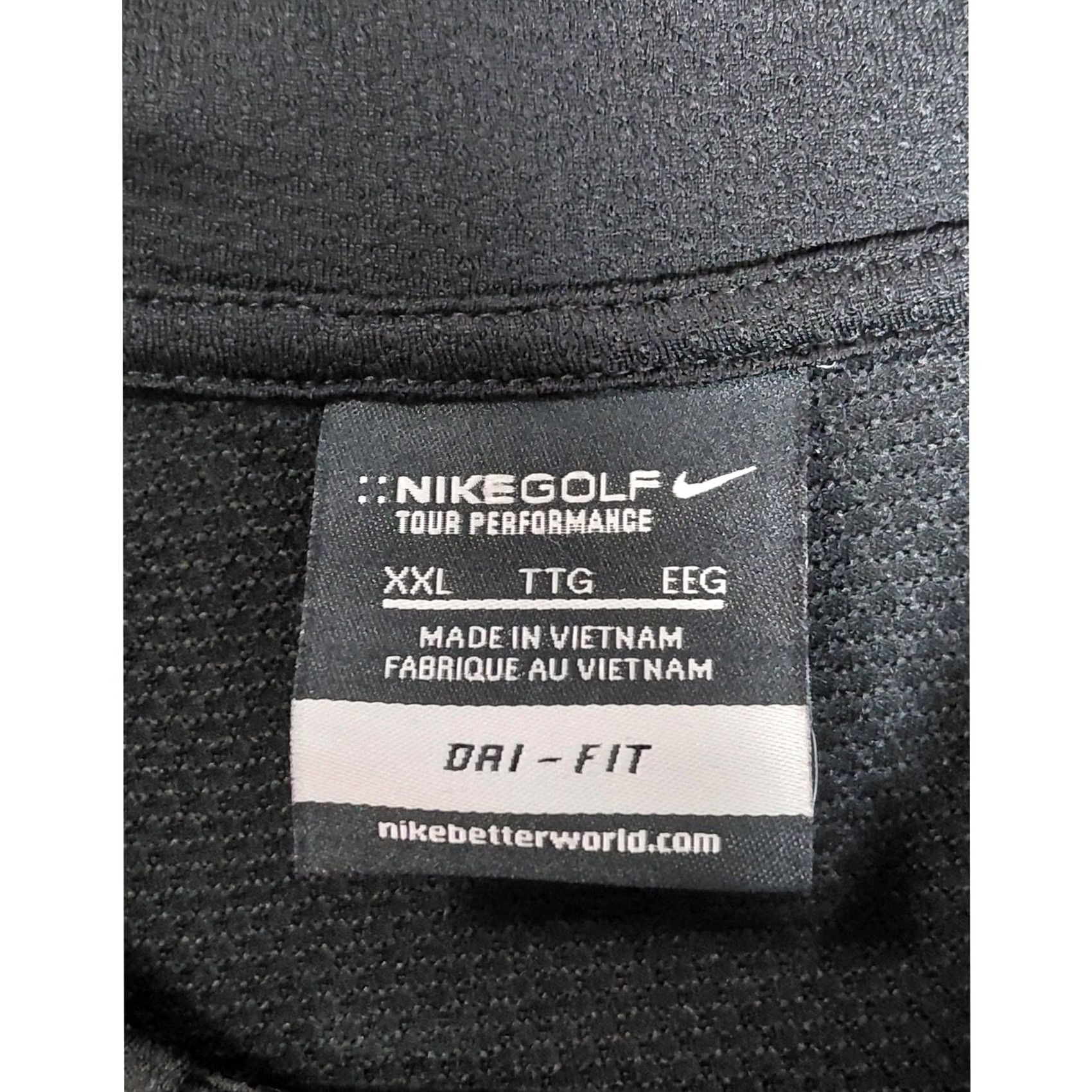 Nike Nike Golf Dri-FIT Veterans Polo Shirt Black Mens Short Sleeve Knit XXL Size US XXL / EU 58 / 5 - 6 Thumbnail
