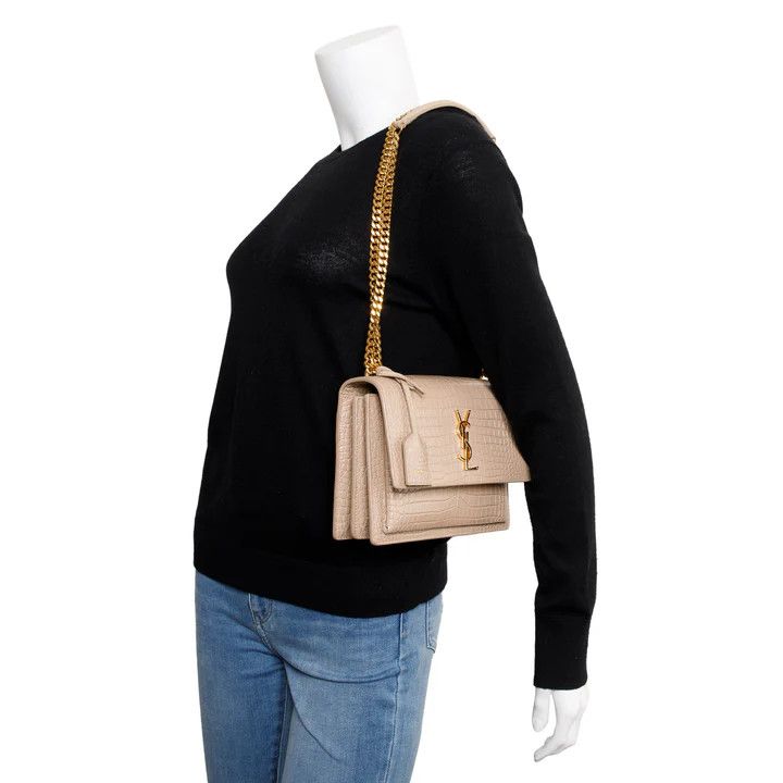 Saint Laurent Paris o1s1wg110125 442906 Size: OS / Medium Shoulder Bag in Beige Size ONE SIZE - 2 Thumbnail