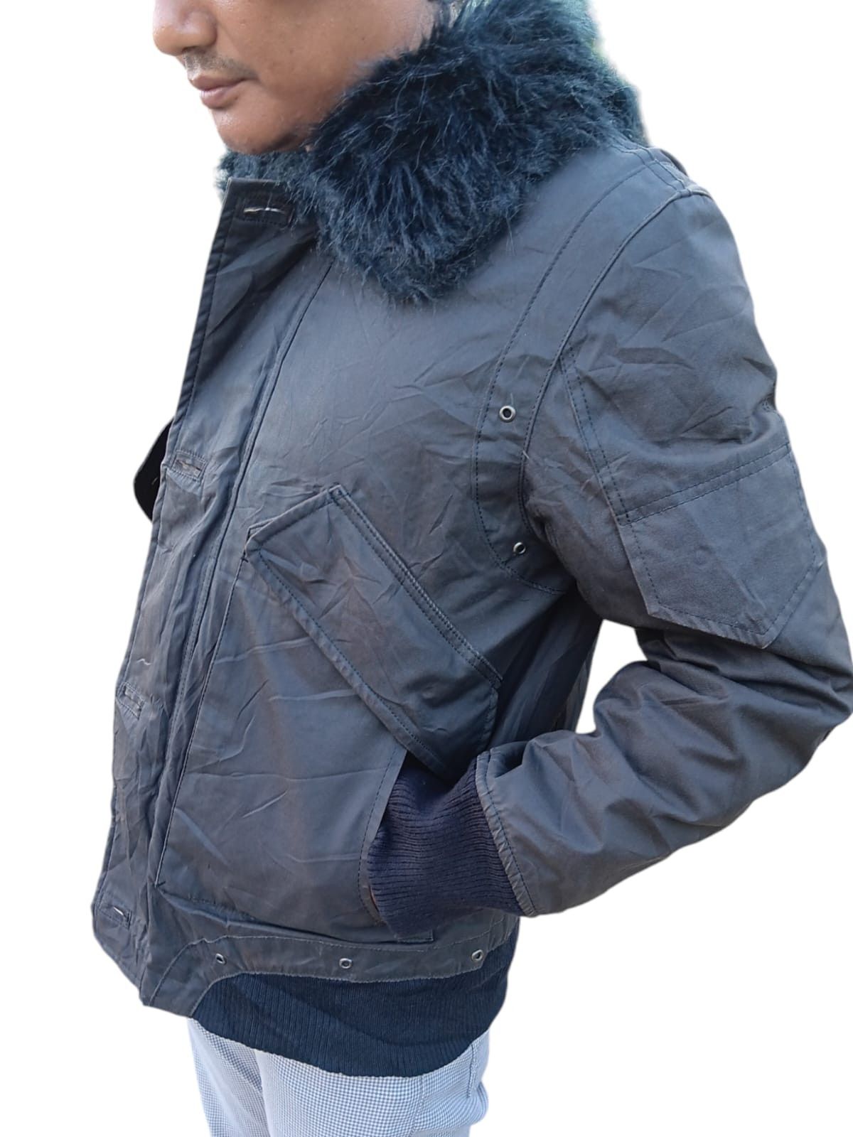 Japanese Brand Endeneu japan faux fur wax cotton jacket Size US M / EU 48-50 / 2 - 4 Thumbnail