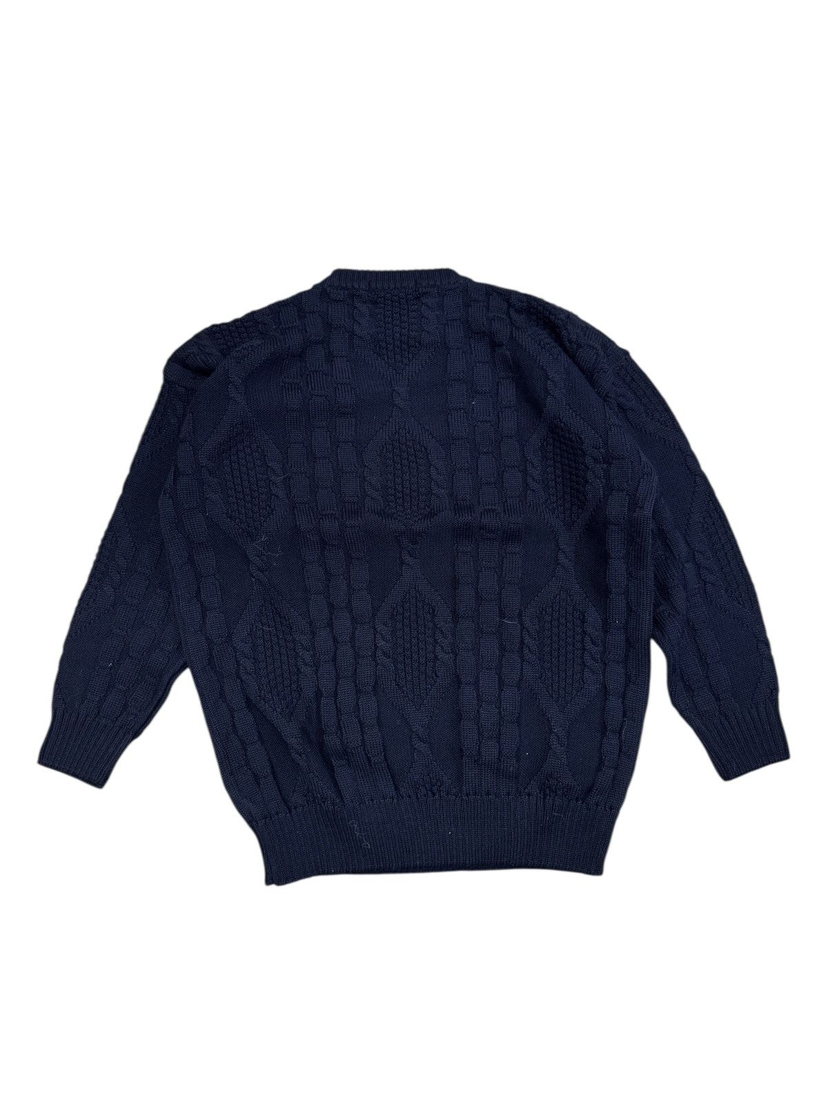 Burberry NWT VINTAGE BURBERRYS EMBROIDERED CABLE KNIT JUMPER Size US M / EU 48-50 / 2 - 2 Thumbnail