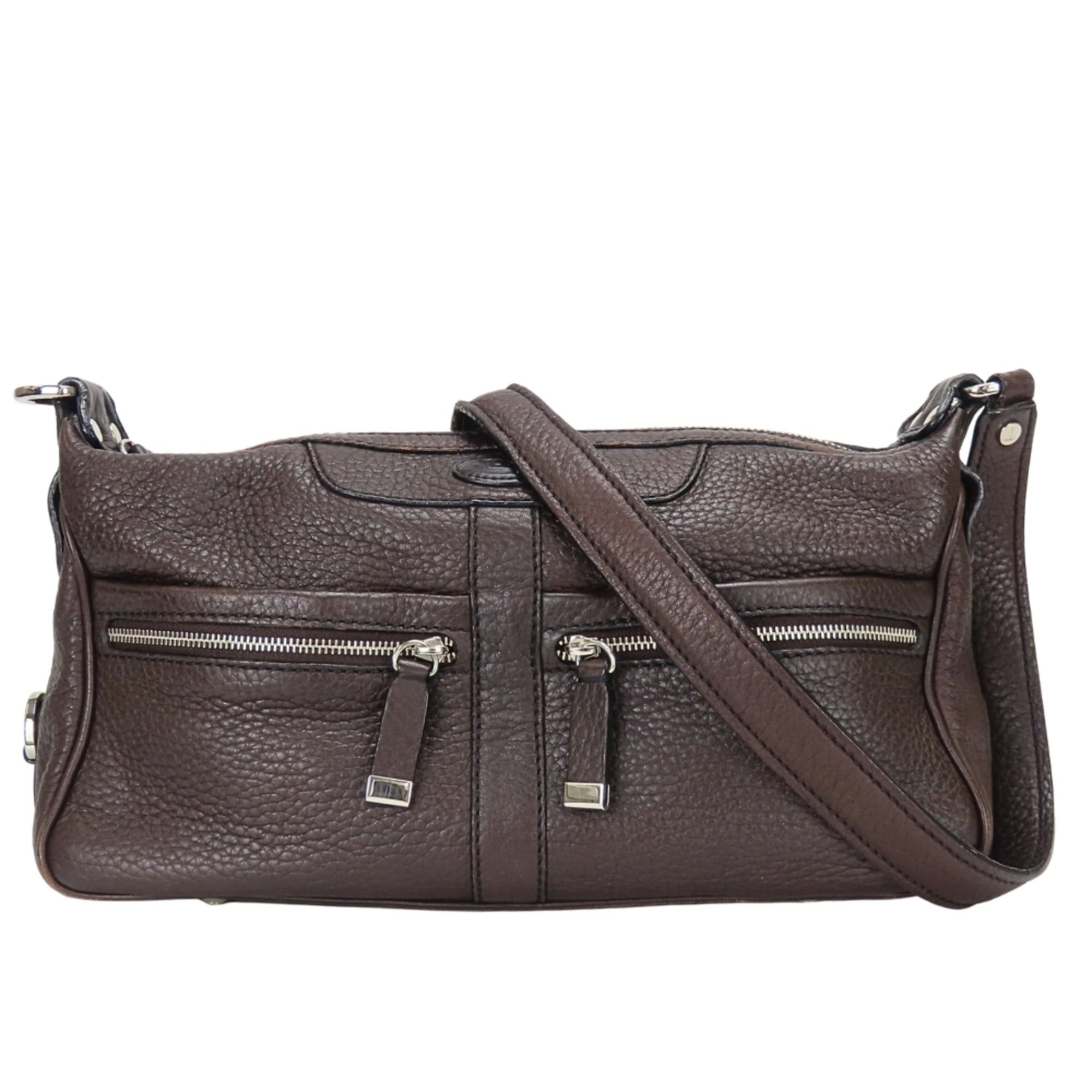 Tod's Tod's Shoulder Bag, Leather, Dark Brown, Silver Hardware, Women's TOD’S Size ONE SIZE - 1 Thumbnail