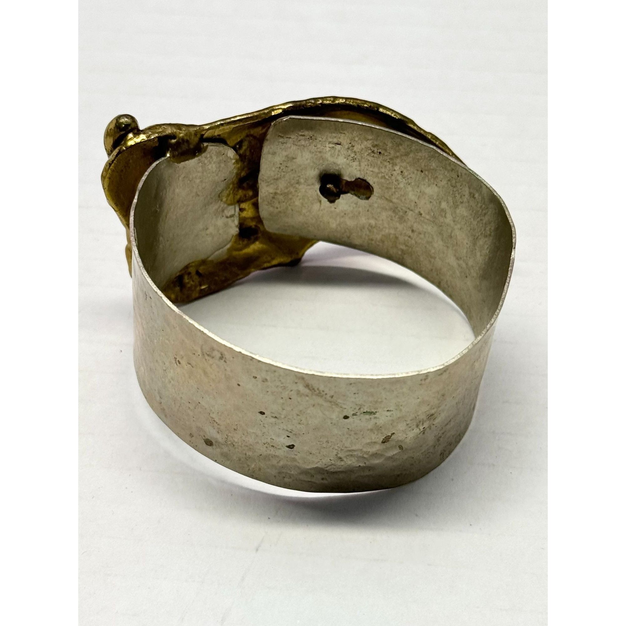 Vintage Vintage handcrafted metal bangle bracelet Size ONE SIZE - 5 Thumbnail
