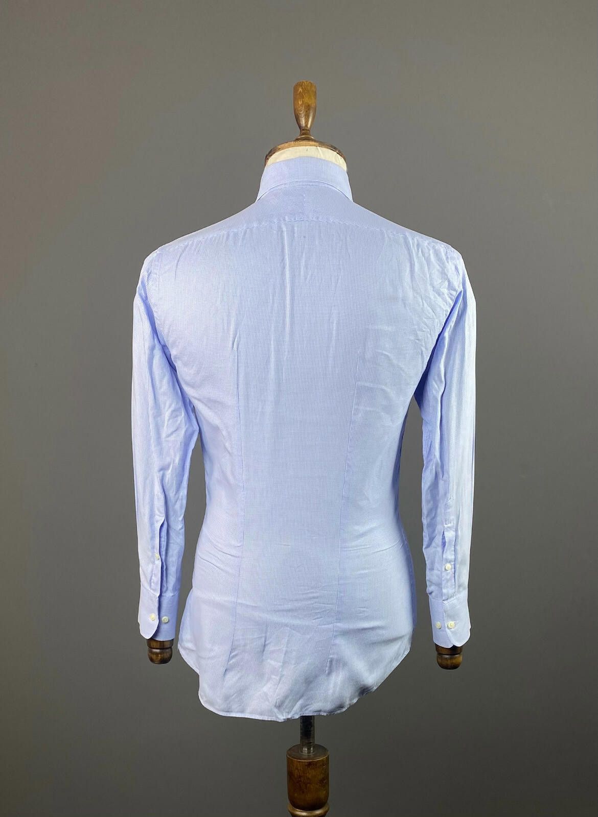 Suitsupply Men Suit Supply Cotton Two Ply Blue Dress Shirt Size 39 Size US M / EU 48-50 / 2 - 6 Thumbnail