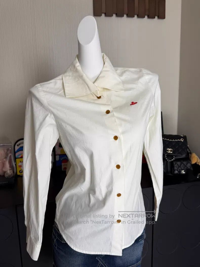 Vivienne Westwood Vivienne Westwood Milk White Saturn Shirt Old Style Size M / US 6-8 / IT 42-44 - 1 Thumbnail