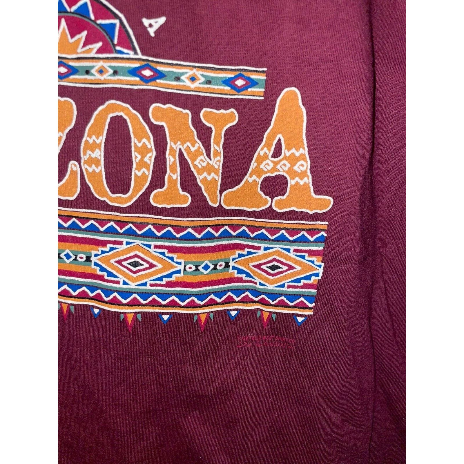 Jerzees Vintage Sedona Arizona Shirt Red Graphic Tee VTG 90s Large Size US L / EU 52-54 / 3 - 5 Thumbnail